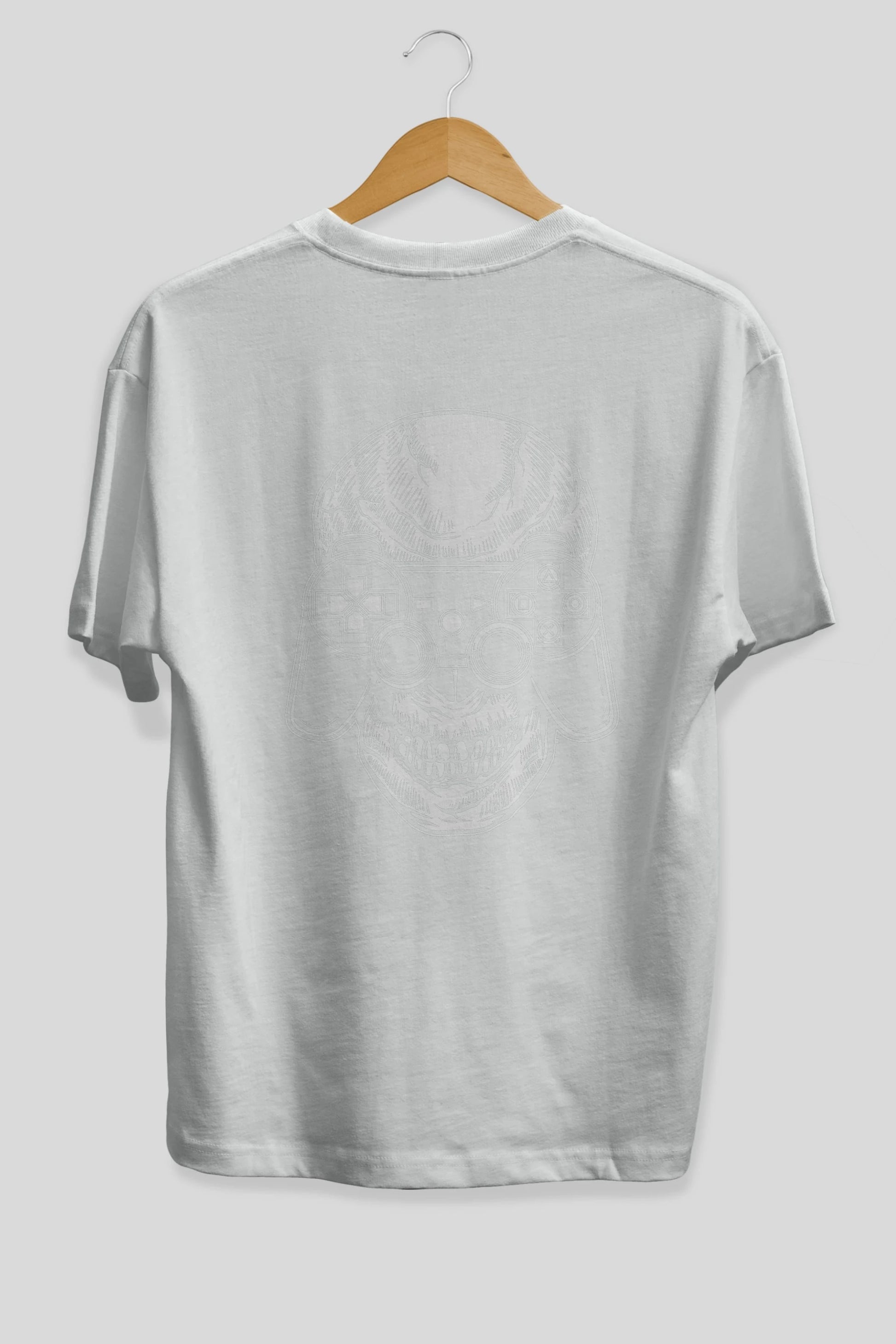 Skull Gamers Arka Baskılı Oversize t-shirt Erkek Kadın Unisex %100 Pamuk