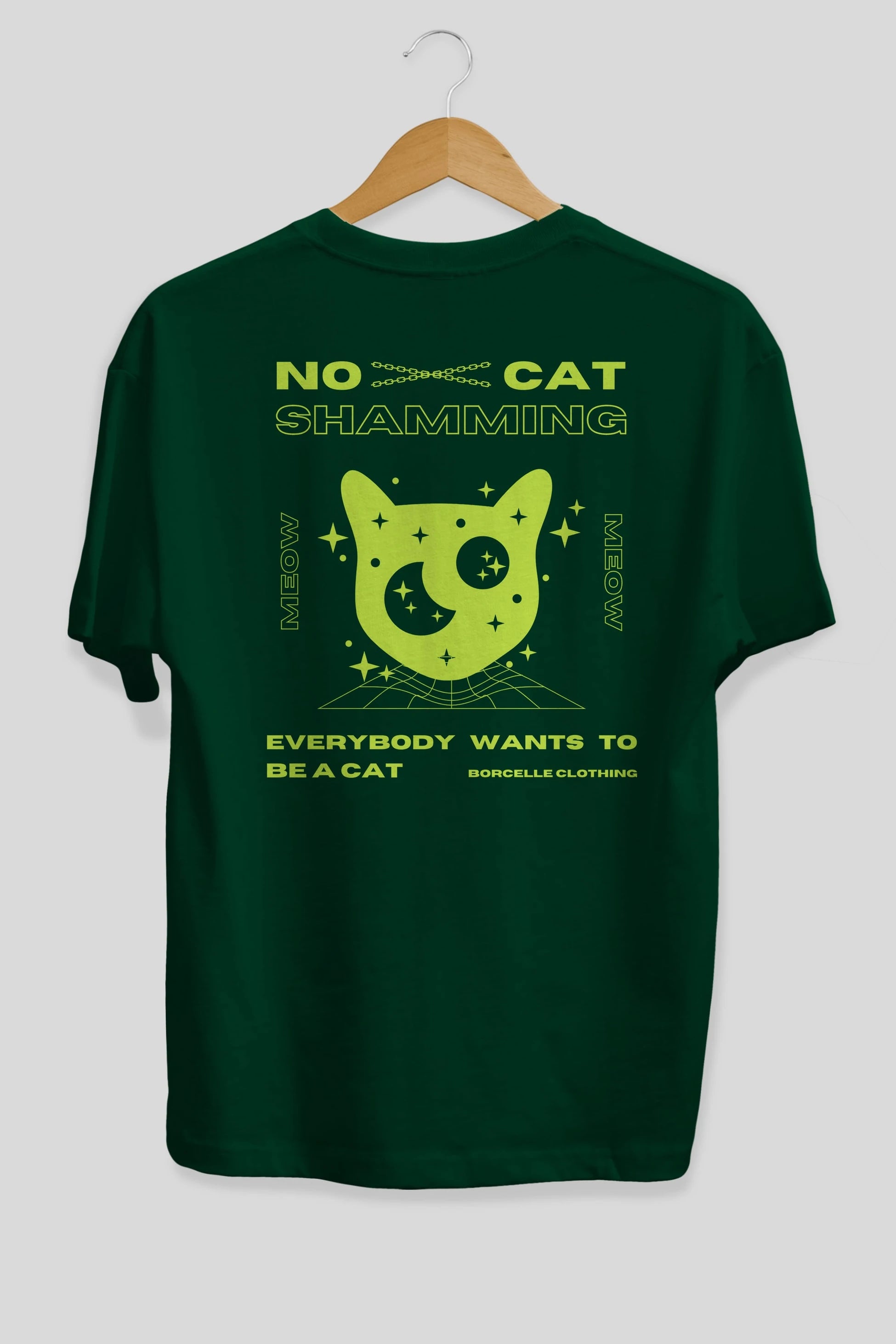 No Cat Shamming Yazılı Arka Baskılı Oversize t-shirt Erkek Kadın Unisex