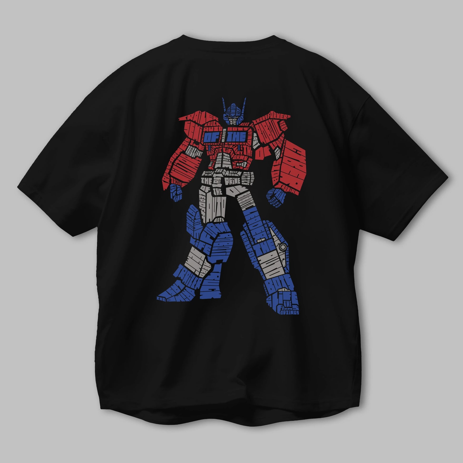 Optimus Prime Arka Baskılı Oversize t-shirt %100 pamuk Erkek Kadın Unisex