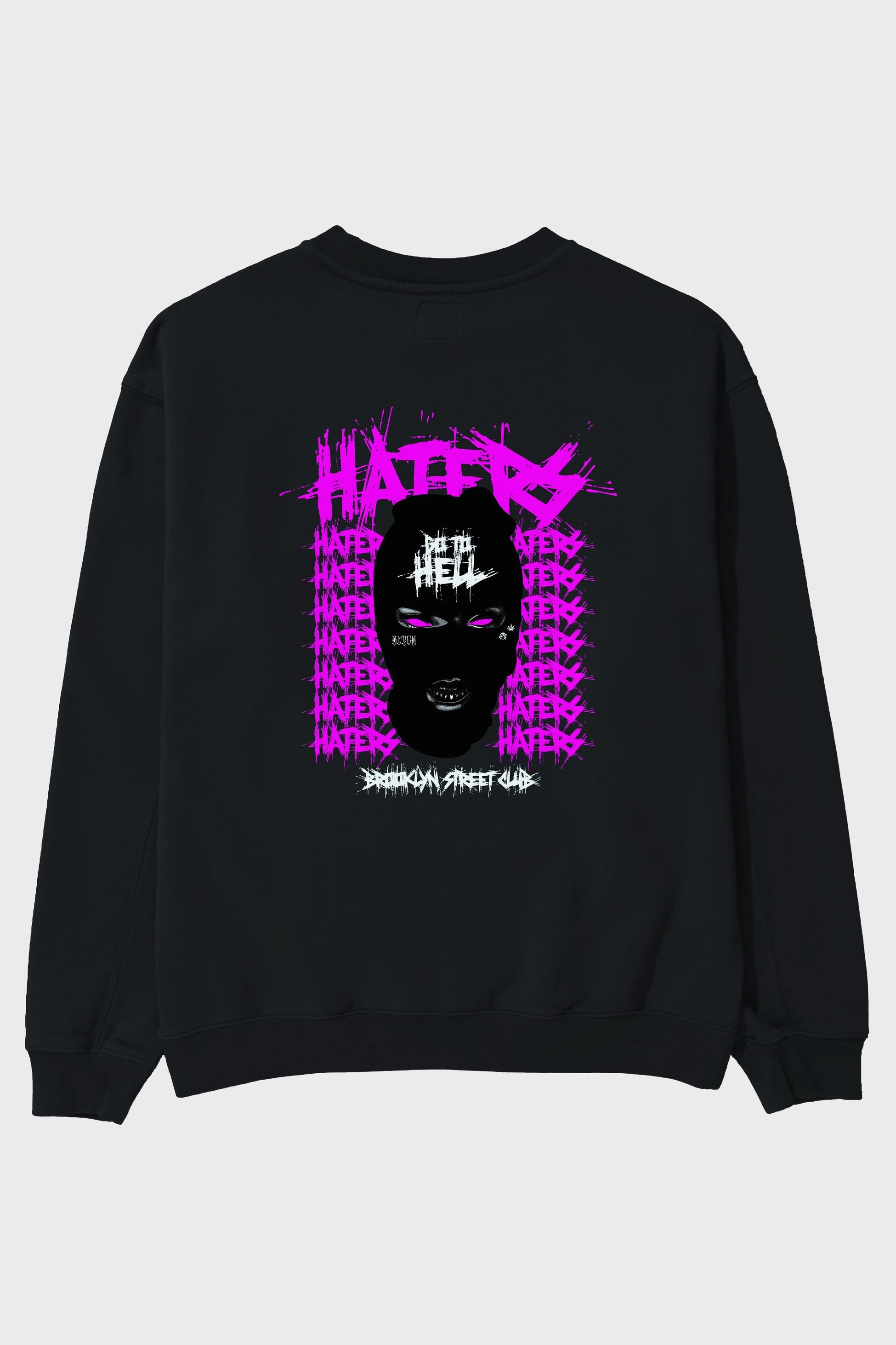 Haters Brooklyn Street Club Arka Baskılı Oversize Sweatshirt Erkek Kadın Unisex