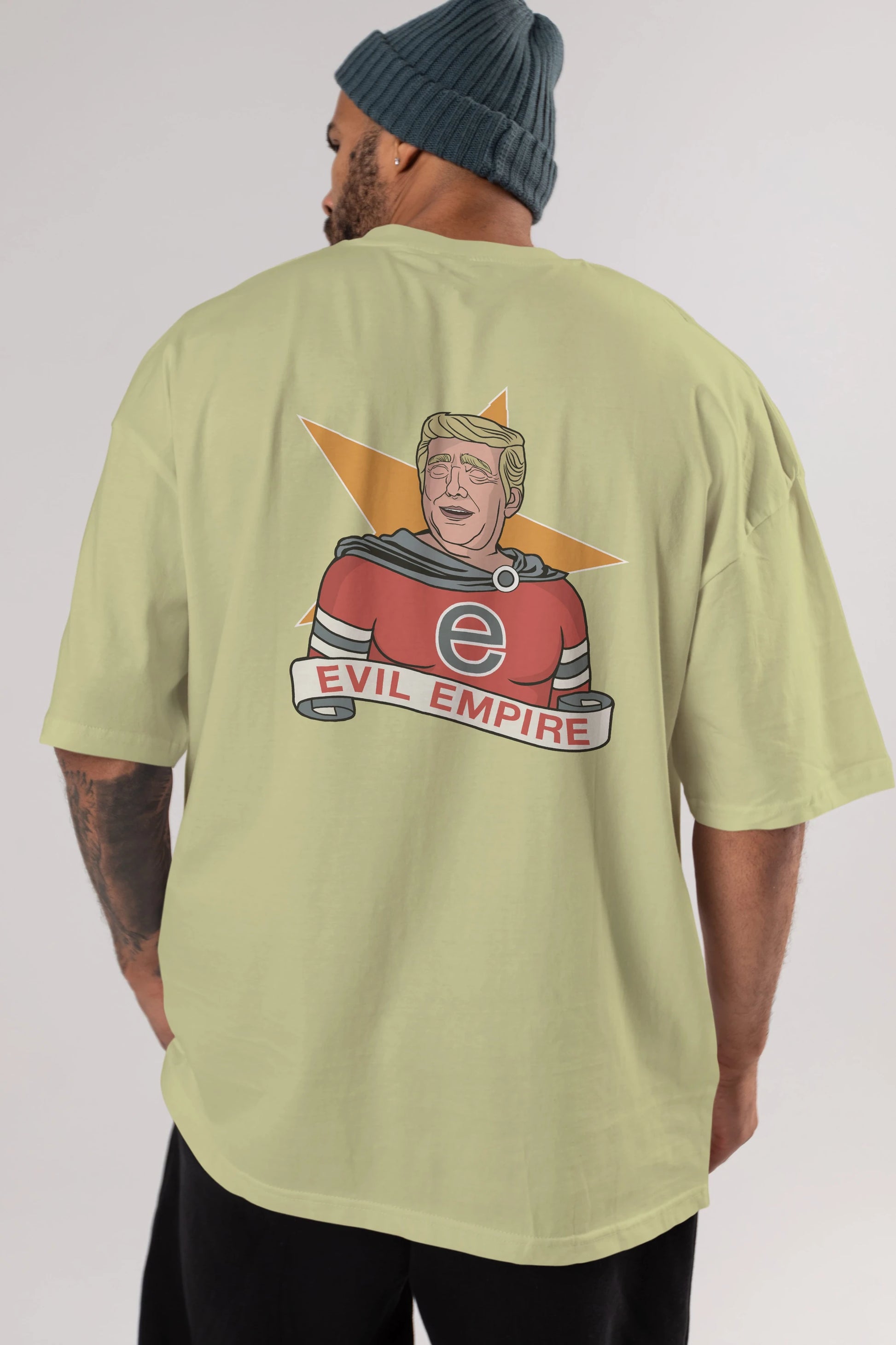 Evil Empire Trump Arka Baskılı Oversize t-shirt Erkek Kadın Unisex %100 Pamuk tişort