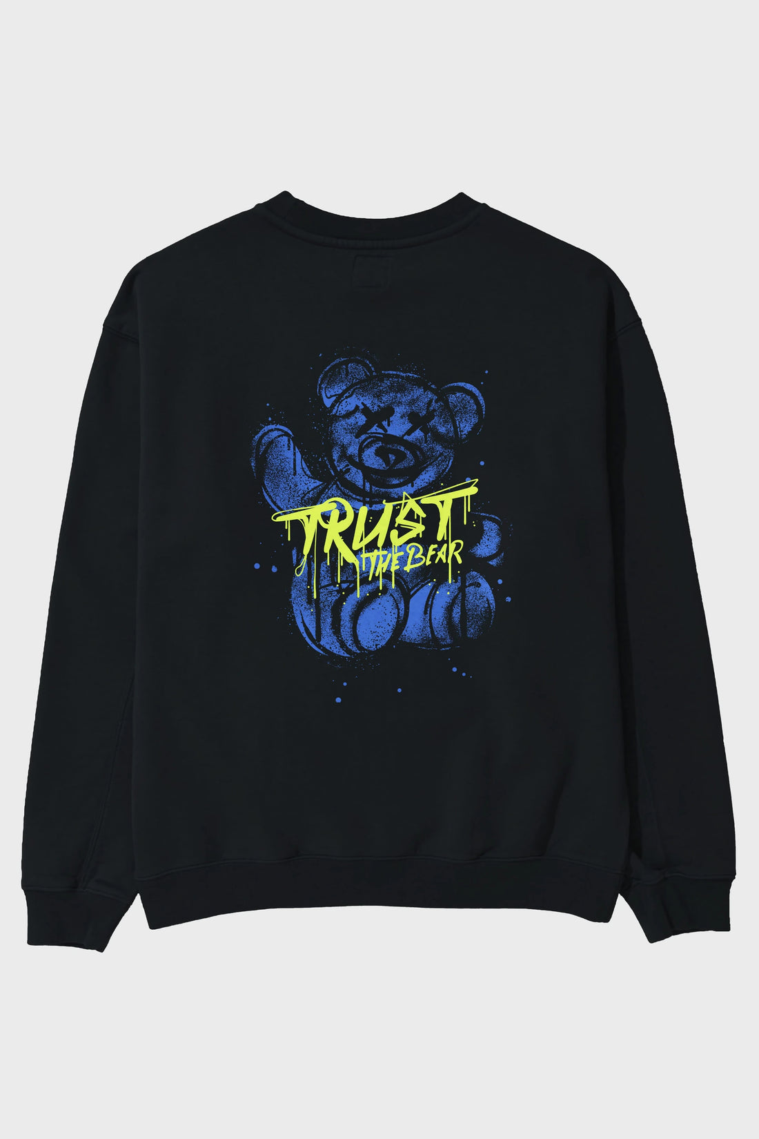 Trust The Bear 4 Arka Baskılı Oversize Sweatshirt Erkek Kadın Unisex