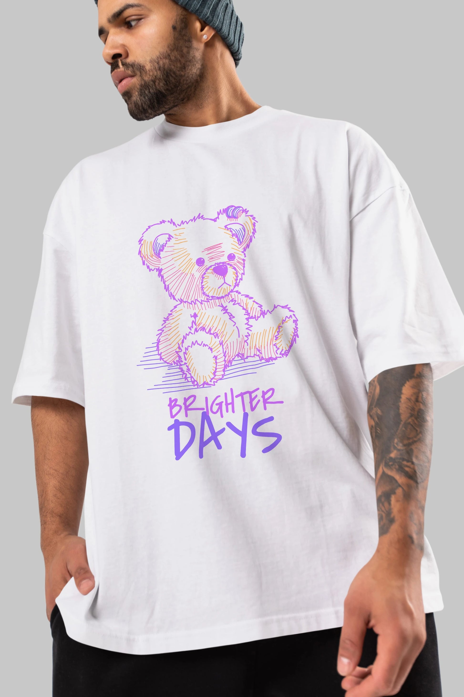 Brighter Days Ön Baskılı Oversize t-shirt Erkek Kadın Unisex