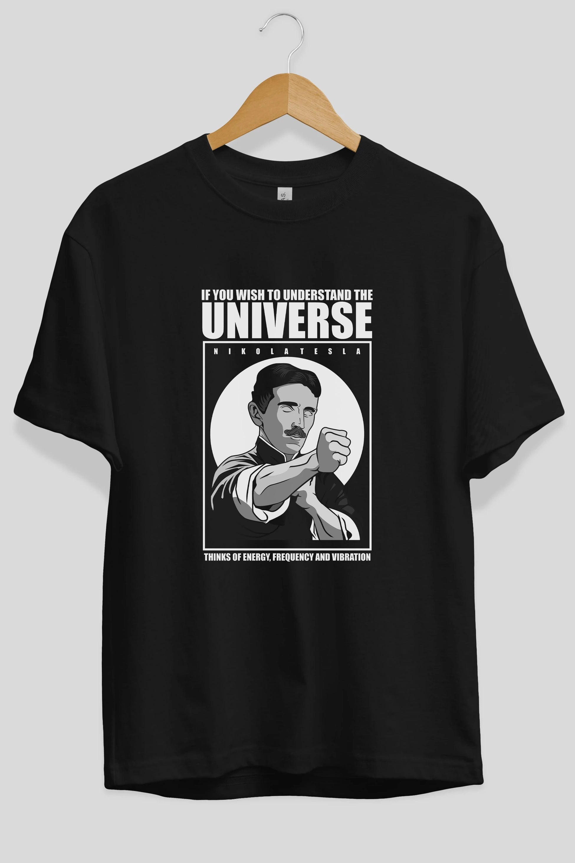 Nicola Tesla Ip Man Ön Baskılı Oversize t-shirt Erkek Kadın Unisex %100 Pamuk tişort