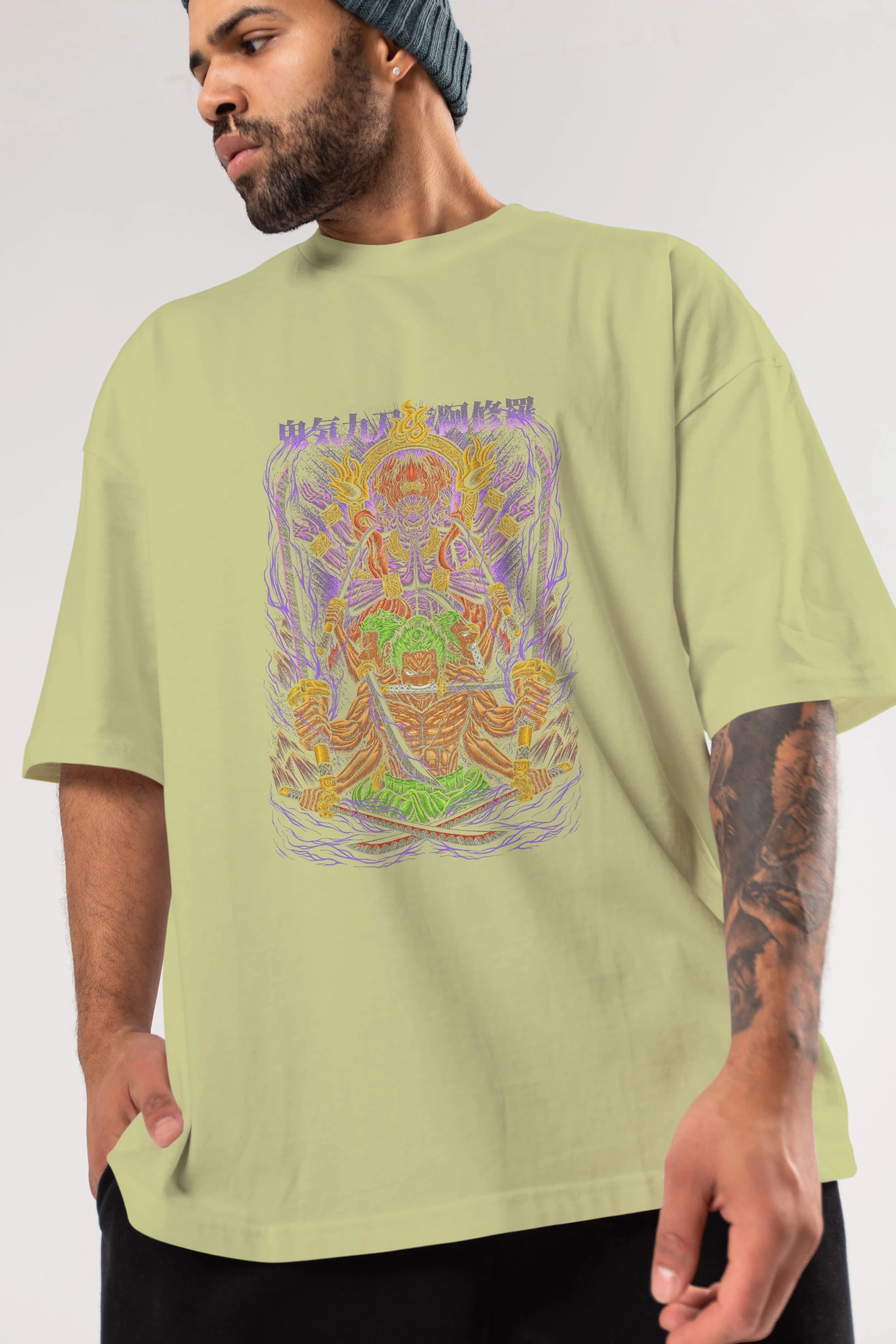 RORONOA ZORO 2 Anime Ön Baskılı Oversize t-shirt %100 pamuk Erkek Kadın Unisex