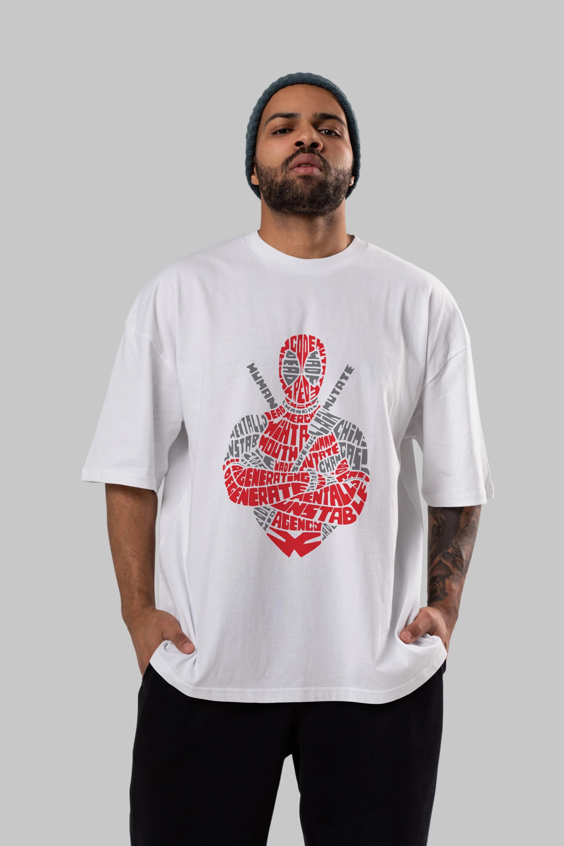 Deadpool (16) Ön Baskılı Oversize t-shirt Erkek Kadın Unisex %100 Pamuk Bisiklet Yaka tişort