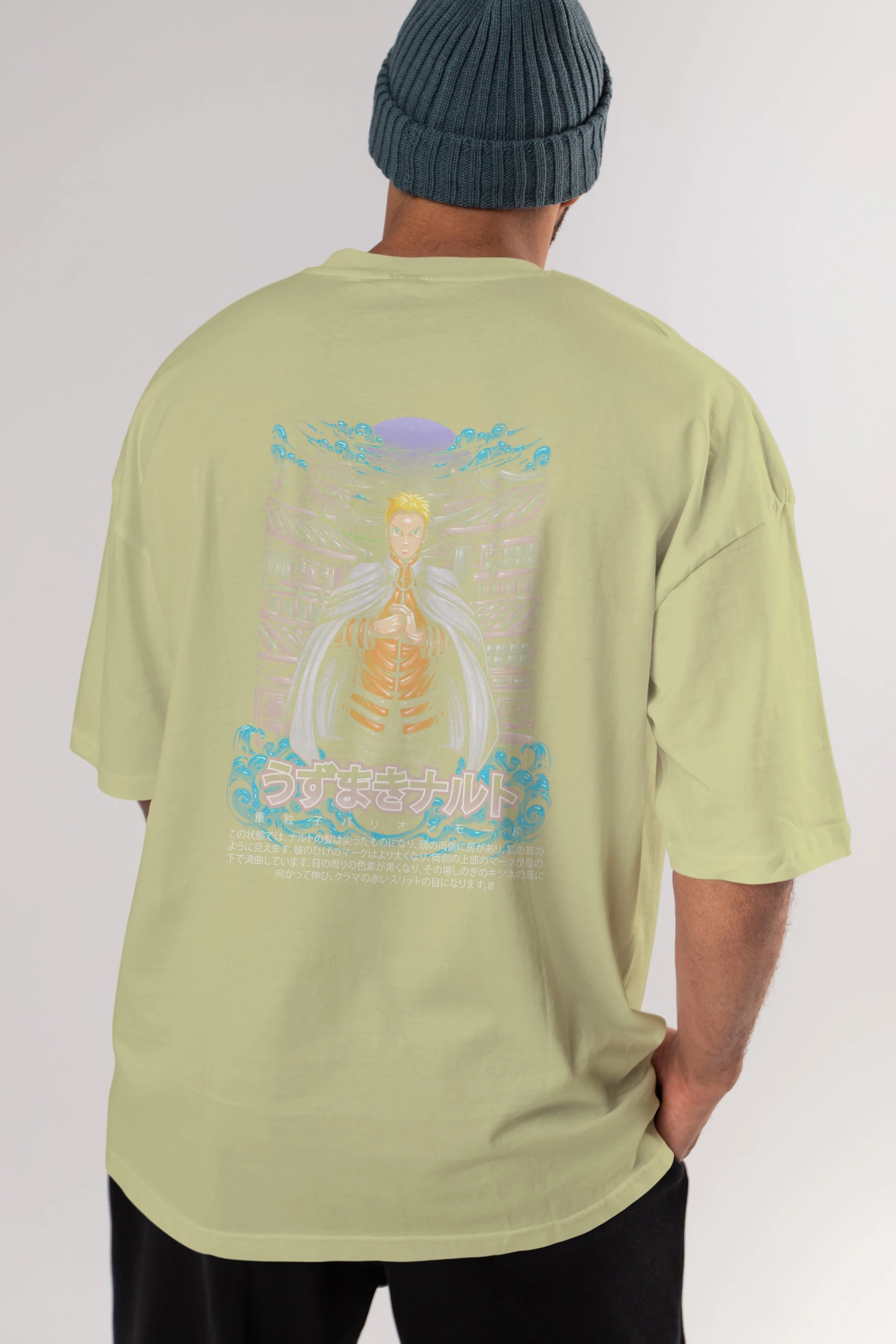 NARUTO (8) Anime Arka Baskılı Oversize t-shirt Erkek Kadın Unisex
