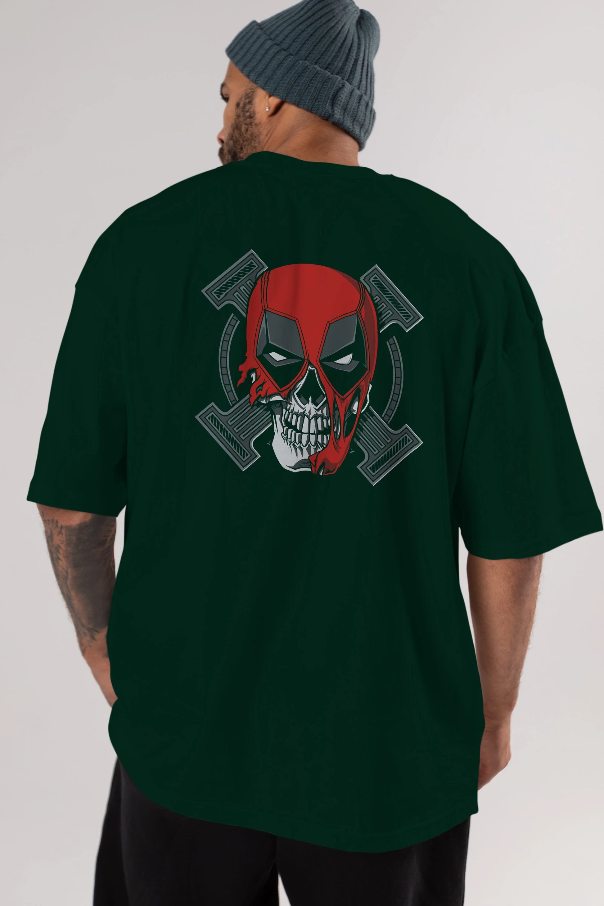 Deadpool (7) Arka Baskılı Oversize t-shirt Erkek Kadın Unisex %100 Pamuk Bisiklet Yaka tişort