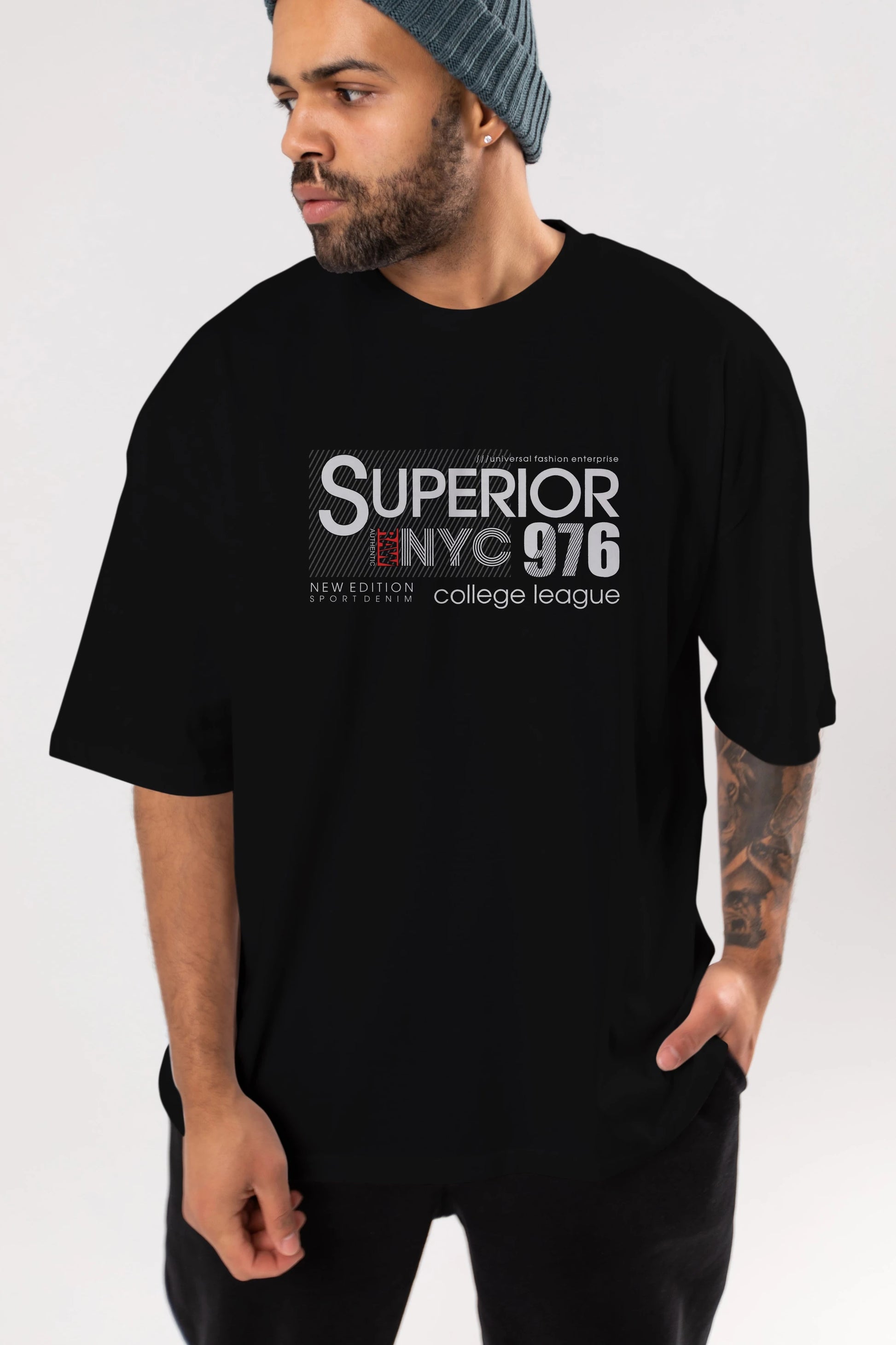 Superior 976 Ön Baskılı Oversize t-shirt Erkek Kadın Unisex