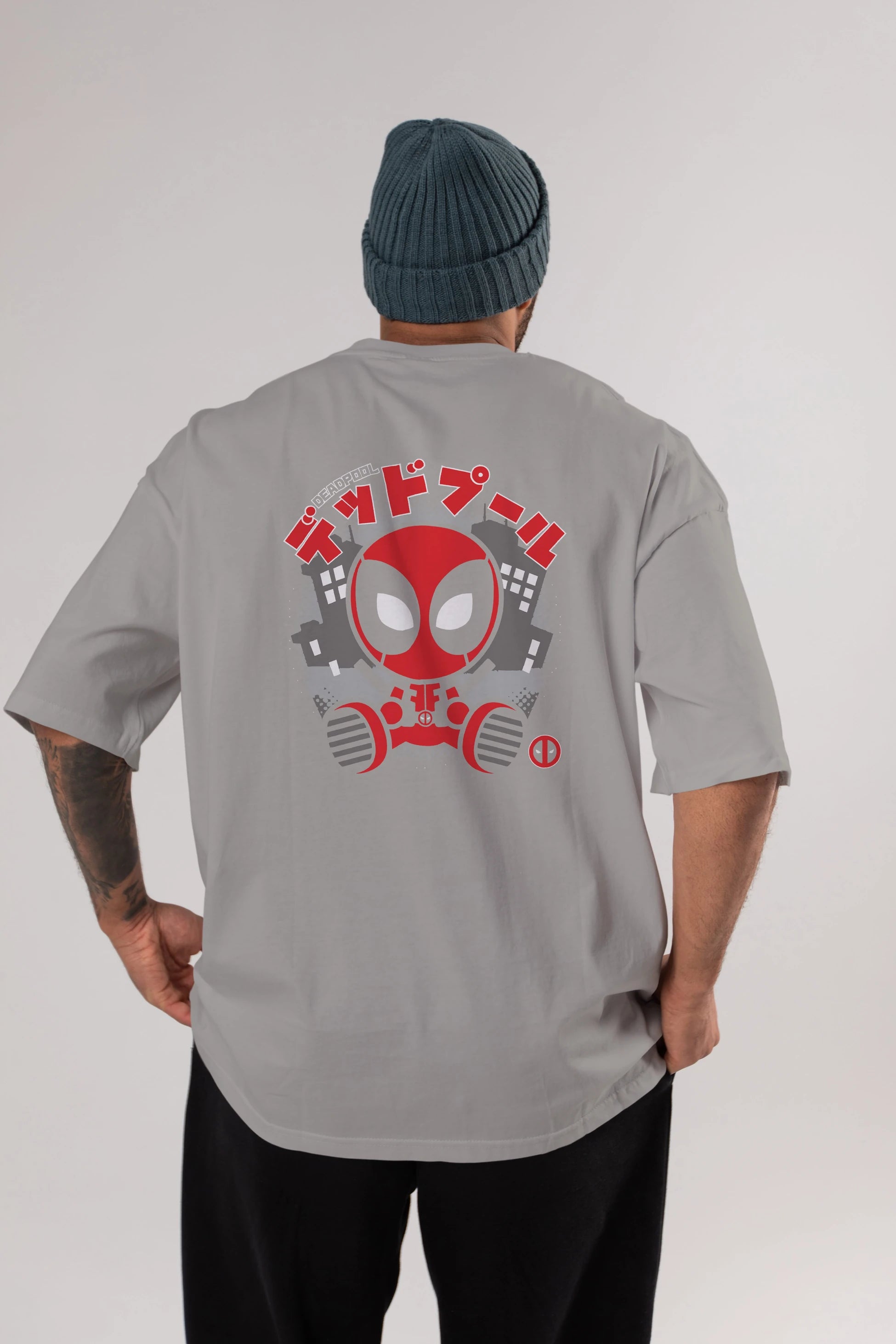 Deadpool (15) Arka Baskılı Oversize t-shirt Erkek Kadın Unisex %100 Pamuk Bisiklet Yaka tişort