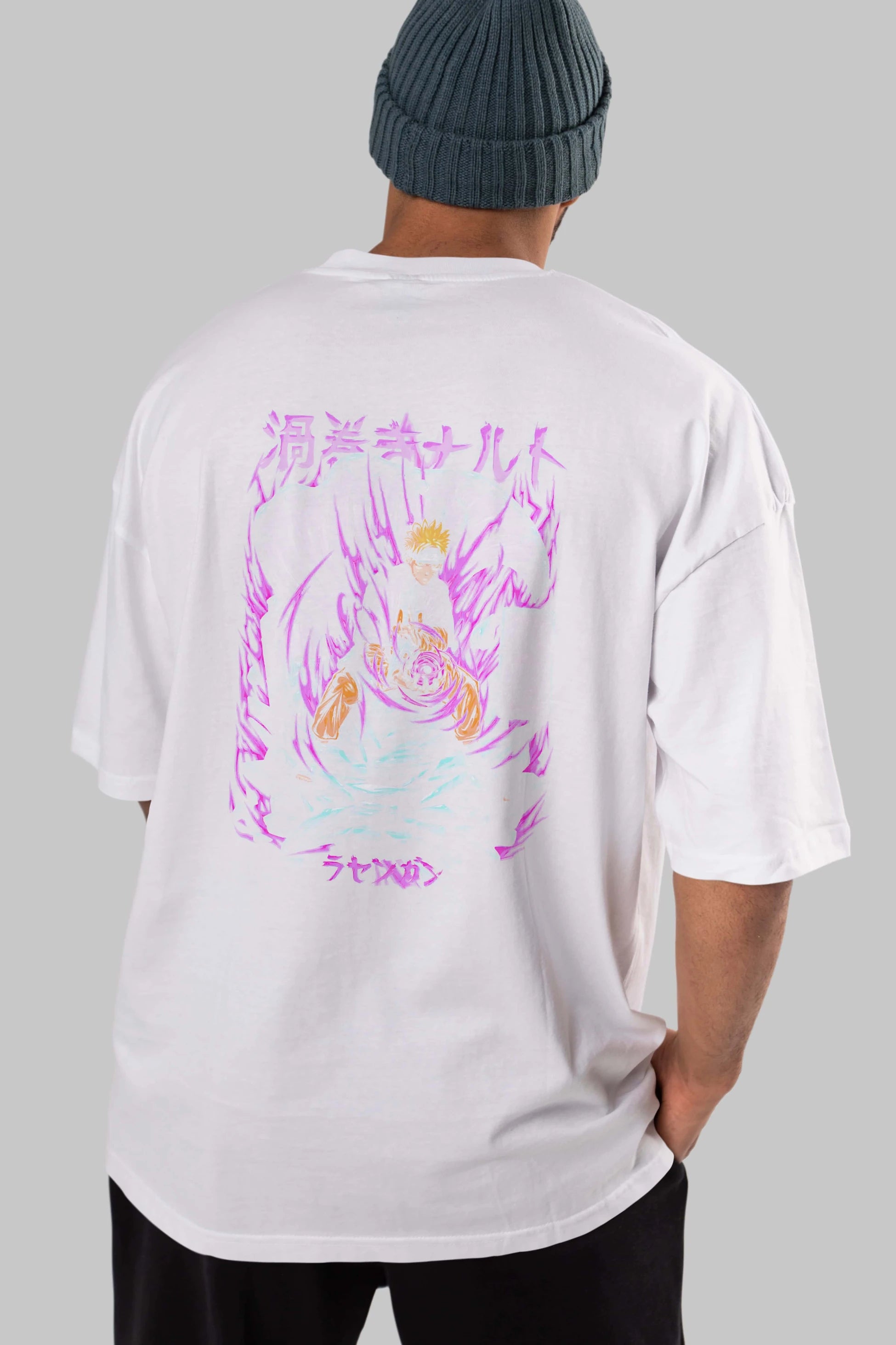 NARUTO Anime Arka Baskılı Oversize t-shirt Erkek Kadın Unisex