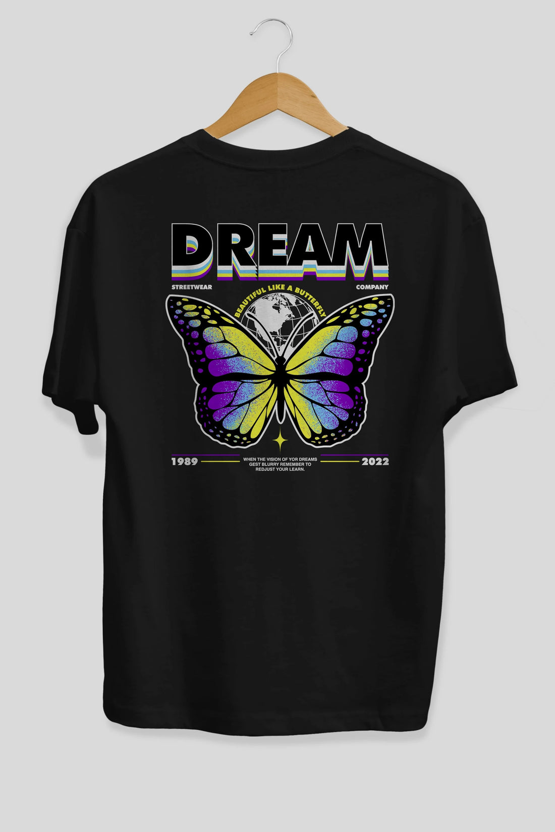 Dream Company Arka Baskılı Oversize t-shirt Erkek Kadın Unisex