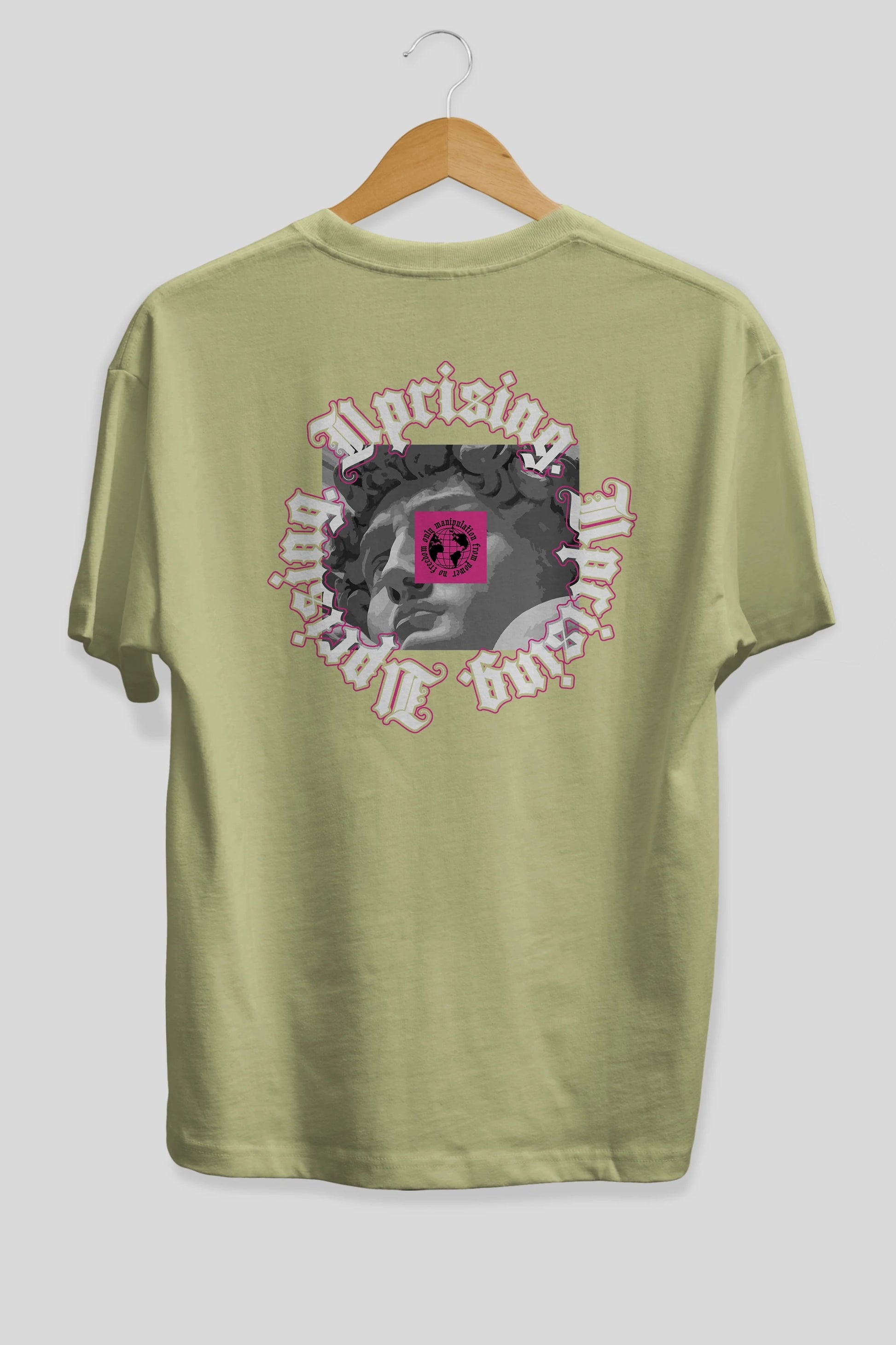 Uprising Arka Baskılı Oversize t-shirt Erkek Kadın Unisex