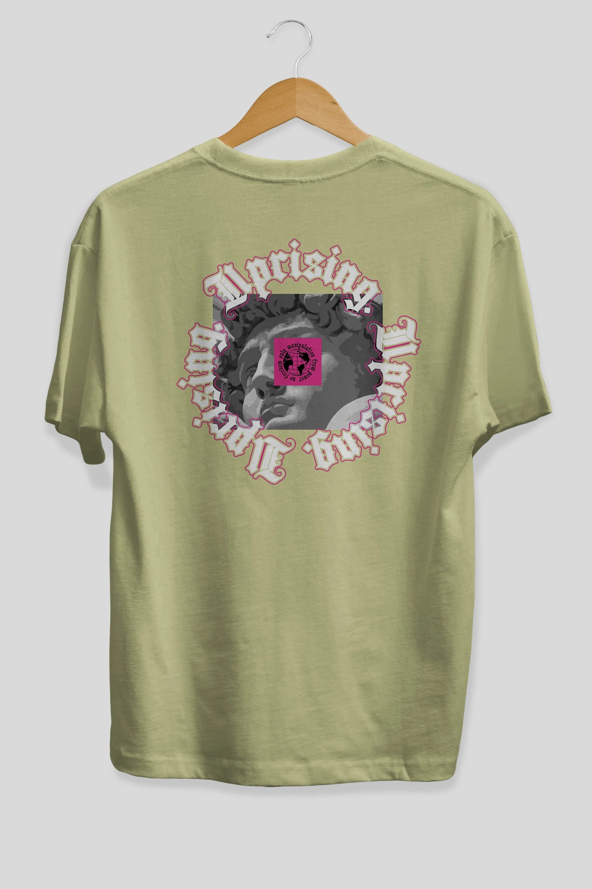 Uprising Arka Baskılı Oversize t-shirt Erkek Kadın Unisex