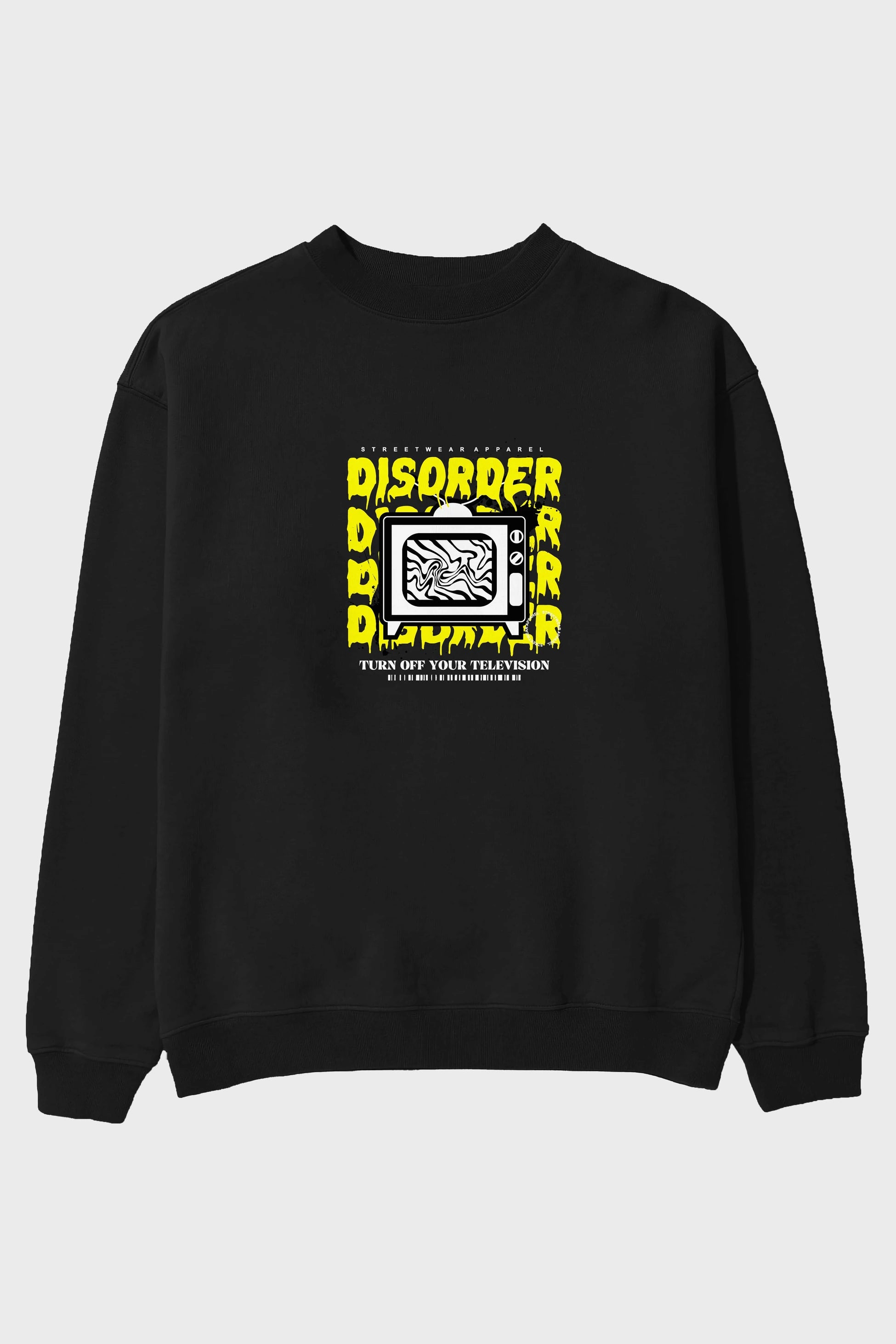 Disorder Streetwear Ön Baskılı Oversize Sweatshirt Erkek Kadın Unisex