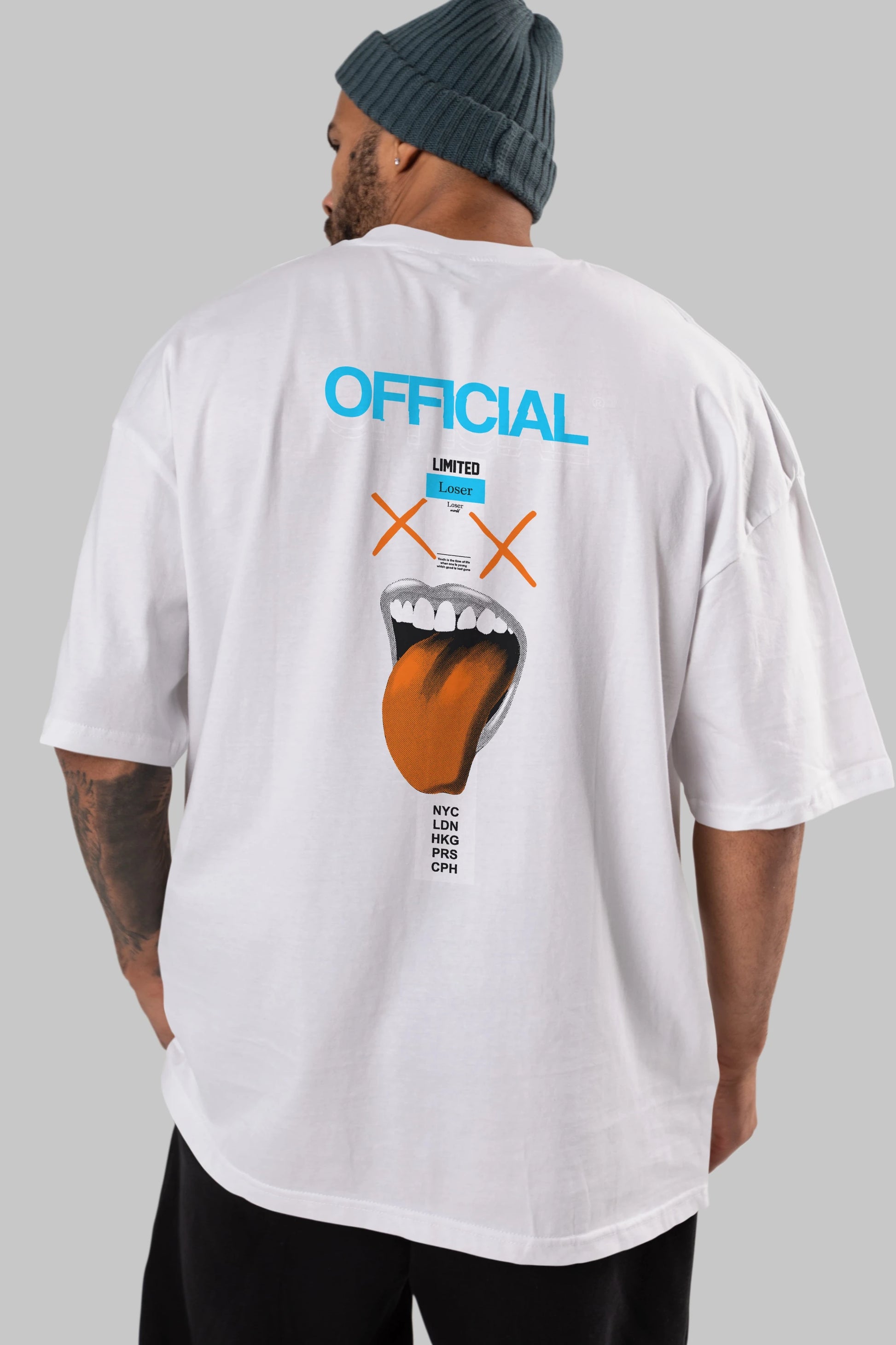 Official Loser Arka Baskılı Oversize t-shirt Erkek Kadın Unisex