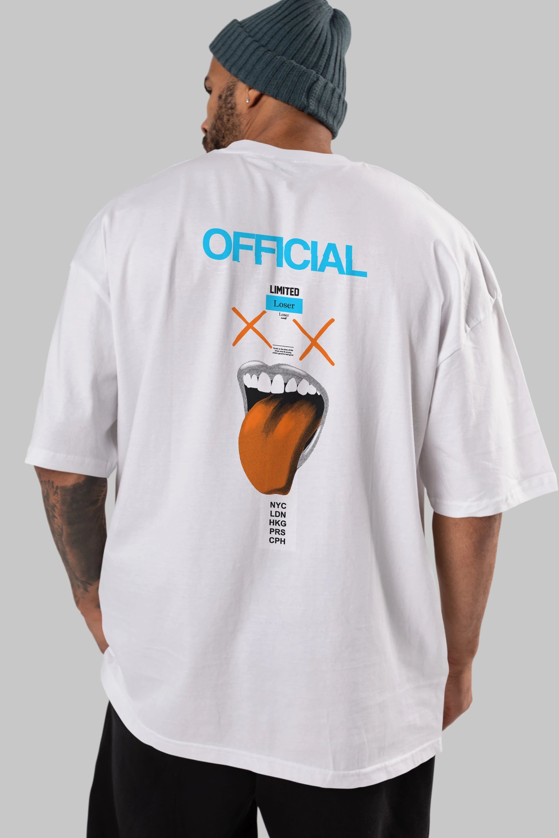 Official Loser Arka Baskılı Oversize t-shirt Erkek Kadın Unisex