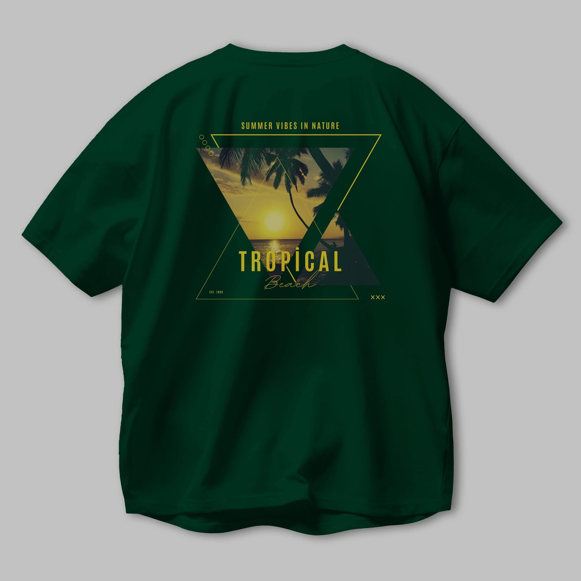Summer Vibes Yazılı Arka Baskılı Oversize t-shirt Erkek Kadın Unisex