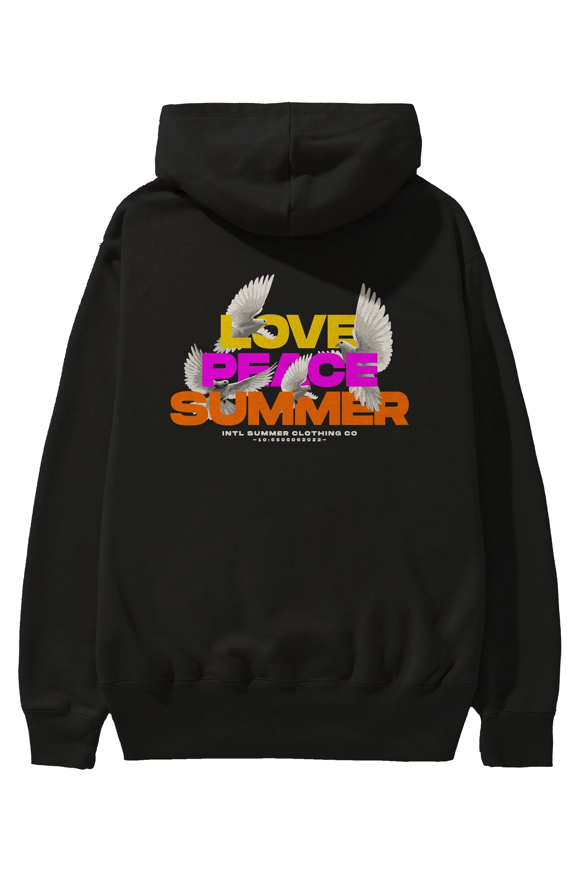 Love Peace Summer Arka Baskılı Hoodie Oversize Kapüşonlu Sweatshirt Erkek Kadın Unisex