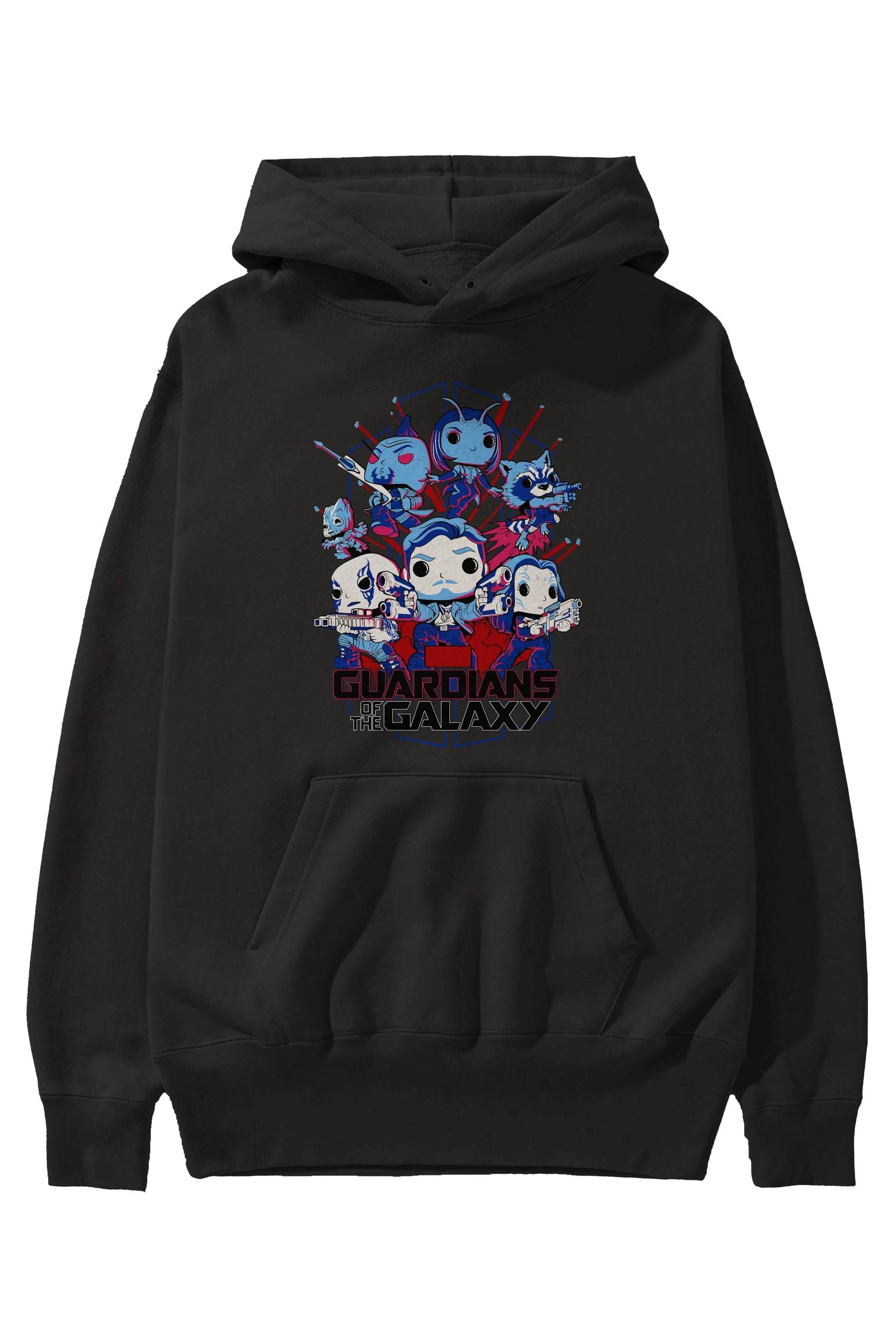 Guardians of the Galaxy Ön Baskılı Hoodie Oversize Kapüşonlu Sweatshirt Erkek Kadın Unisex