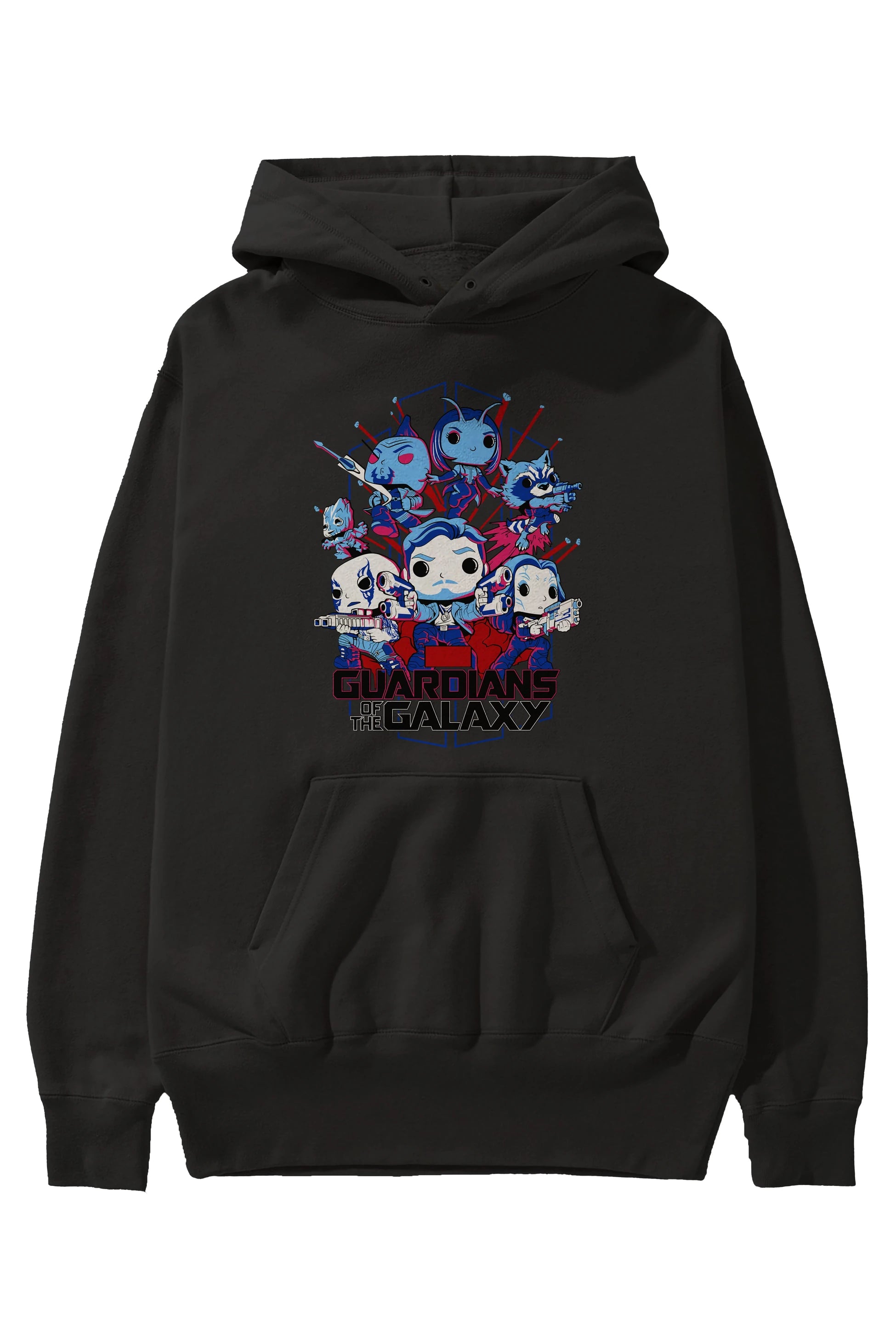 Guardians of the Galaxy Ön Baskılı Hoodie Oversize Kapüşonlu Sweatshirt Erkek Kadın Unisex