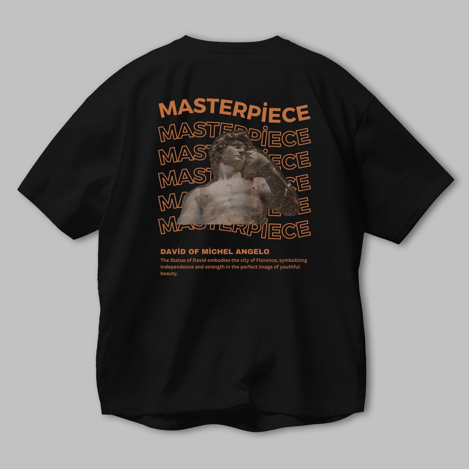 Masterpiece Yazılı Arka Baskılı Oversize t-shirt Erkek Kadın Unisex