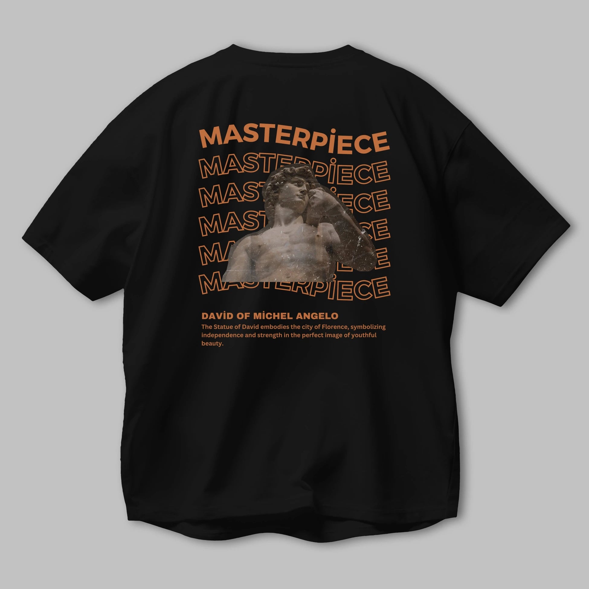 Masterpiece Yazılı Arka Baskılı Oversize t-shirt Erkek Kadın Unisex