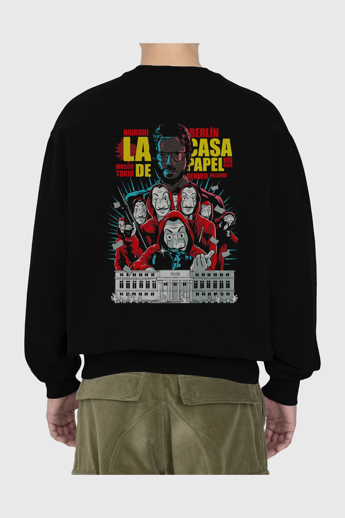 La Casa De Papel (6) Arka Baskılı Oversize Sweatshirt Erkek Kadın Unisex
