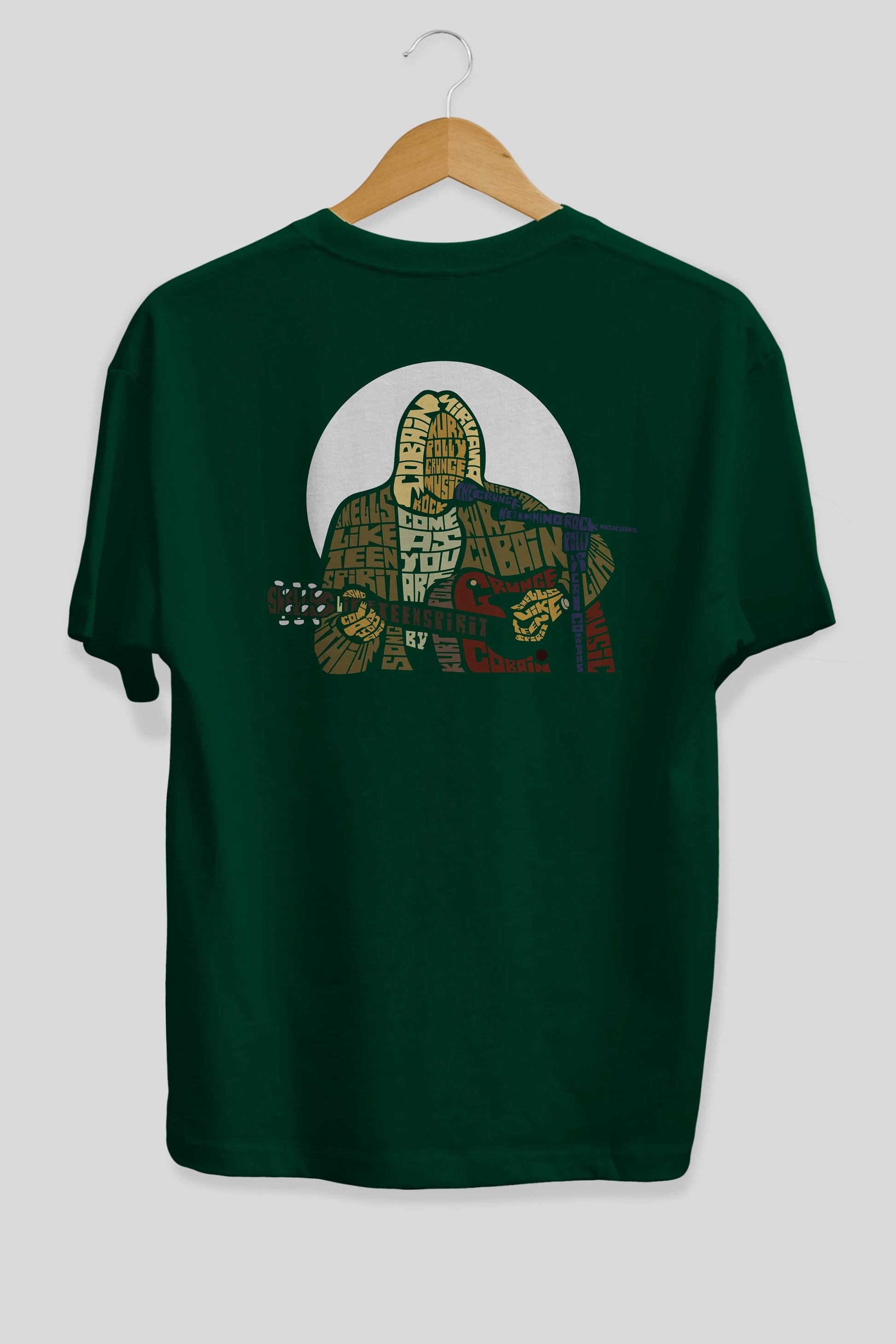 Kurt Cobain Arka Baskılı Oversize t-shirt %100 pamuk Erkek Kadın Unisex