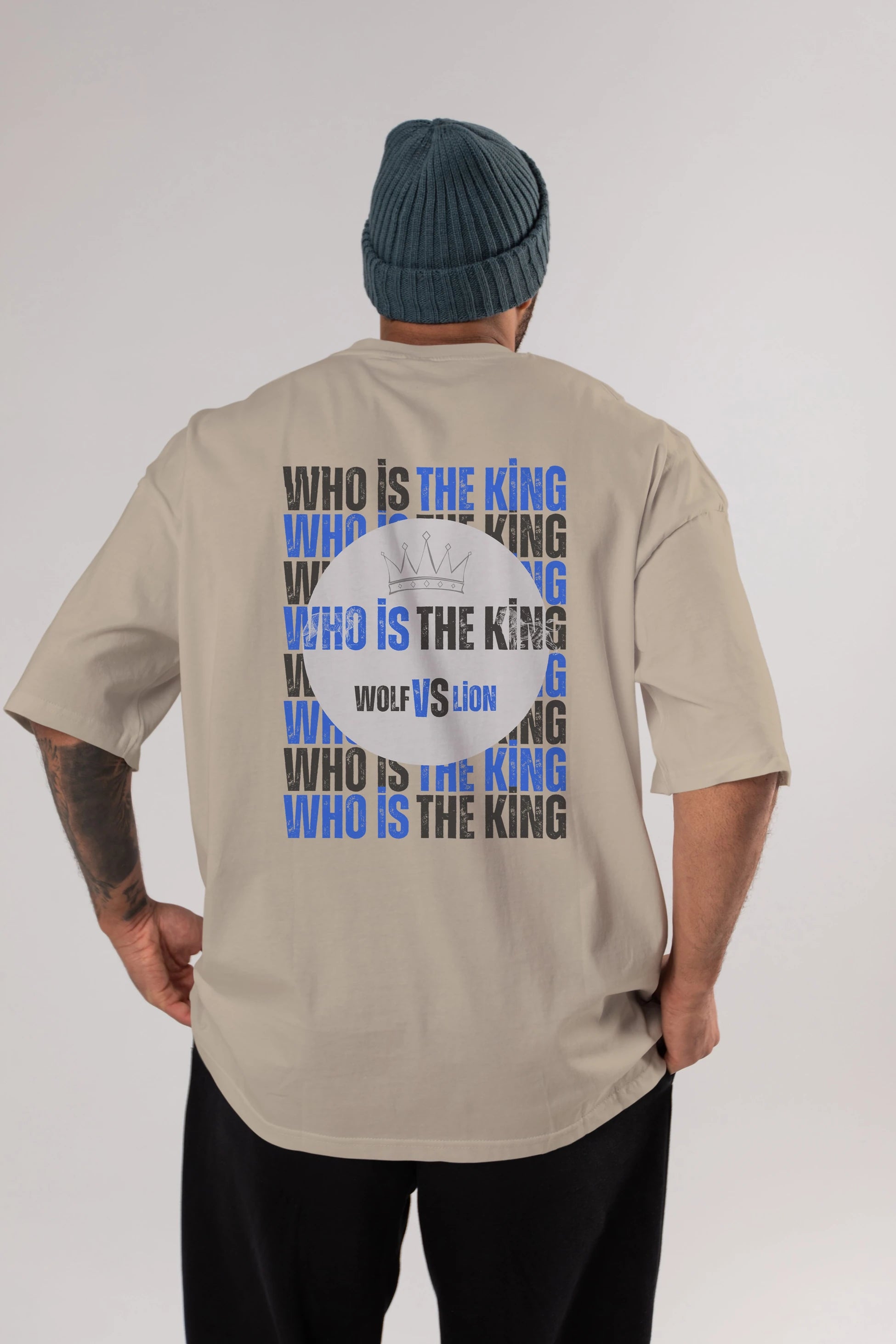 Who Is The King Yazılı Arka Baskılı Oversize t-shirt Erkek Kadın Unisex