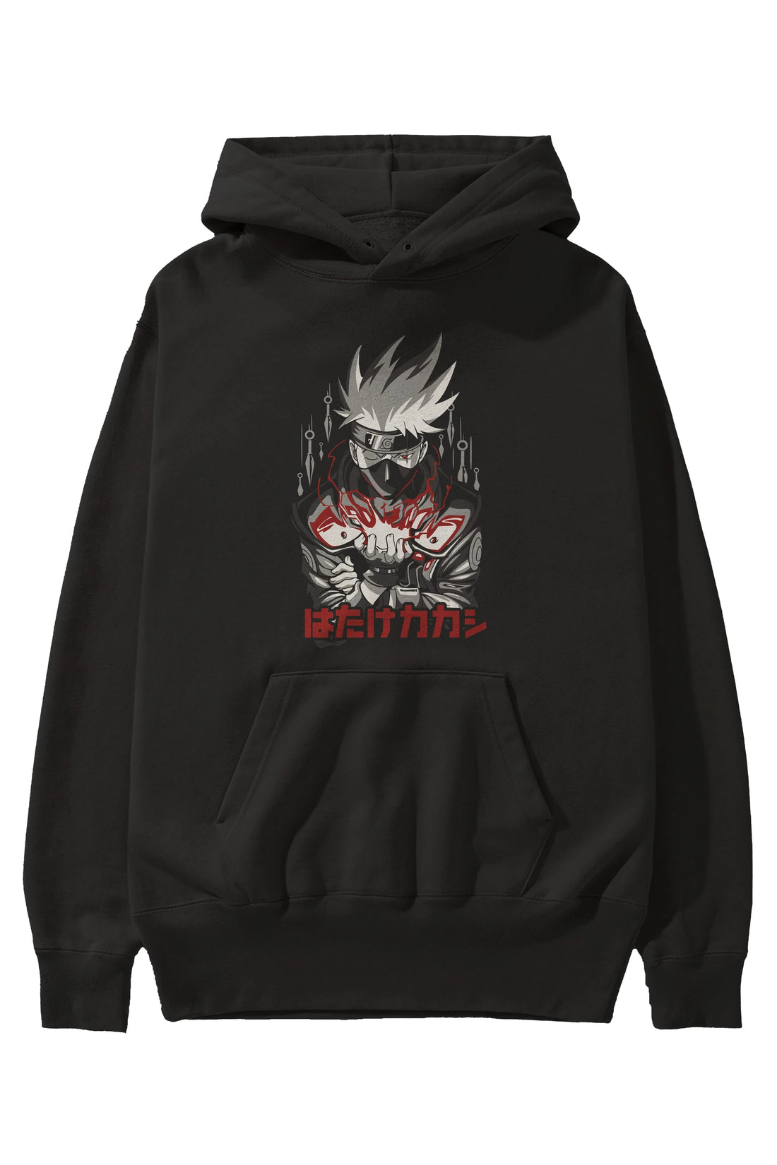 KAKASHI HATAKE NARUTO 1 Anime Ön Baskılı Hoodie Oversize Kapüşonlu Sweatshirt Erkek Kadın Unisex