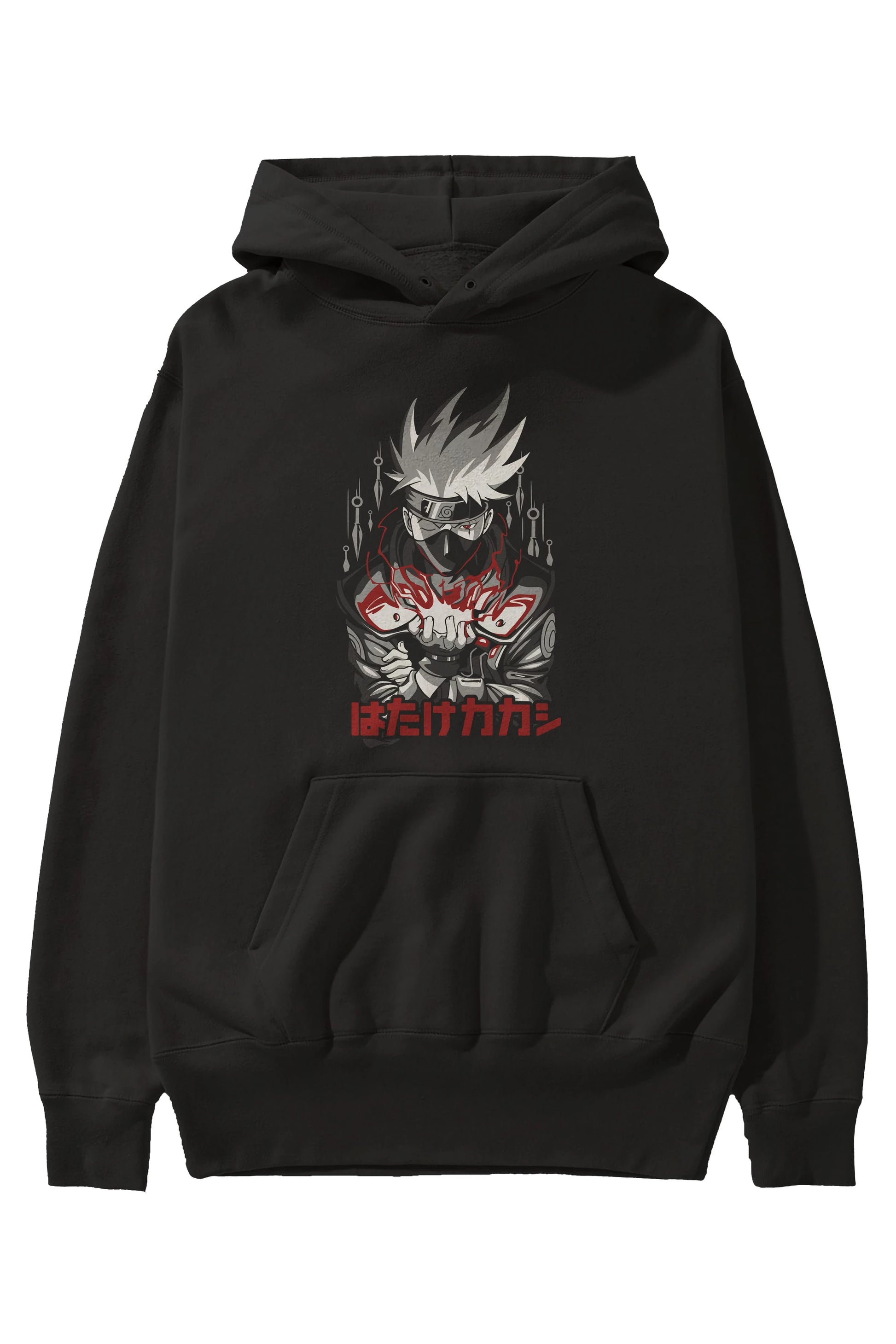 KAKASHI HATAKE NARUTO 1 Anime Ön Baskılı Hoodie Oversize Kapüşonlu Sweatshirt Erkek Kadın Unisex