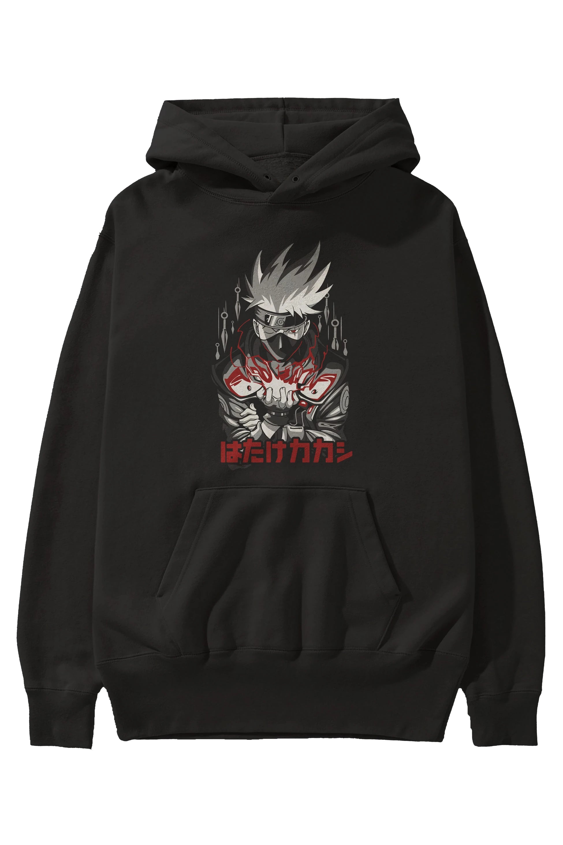 KAKASHI HATAKE NARUTO 1 Anime Ön Baskılı Hoodie Oversize Kapüşonlu Sweatshirt Erkek Kadın Unisex