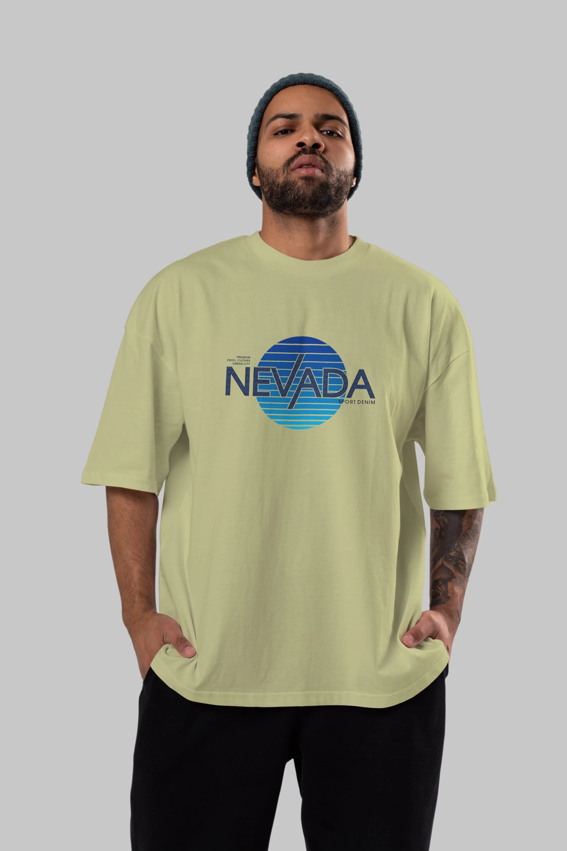 Nevada Ön Baskılı Oversize t-shirt Erkek Kadın Unisex