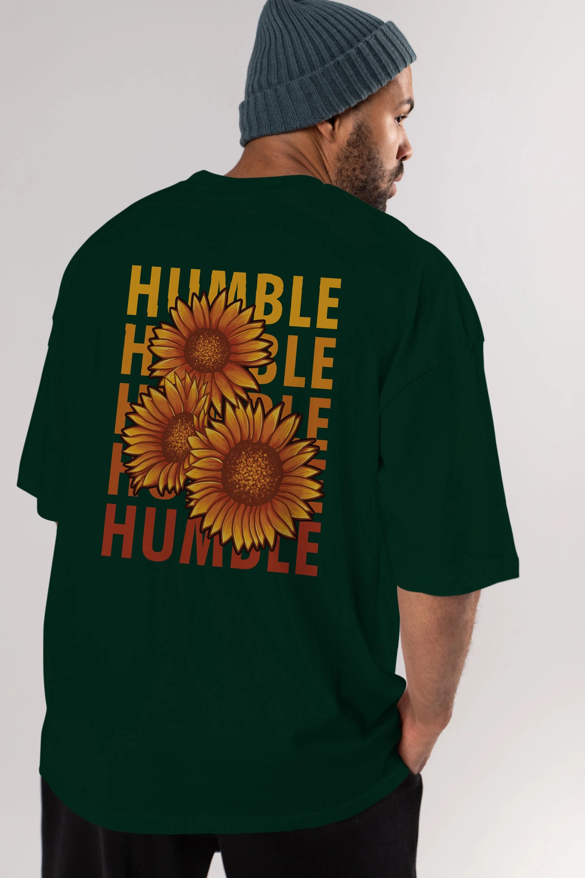 Humble 2 Arka Baskılı Oversize t-shirt Erkek Kadın Unisex