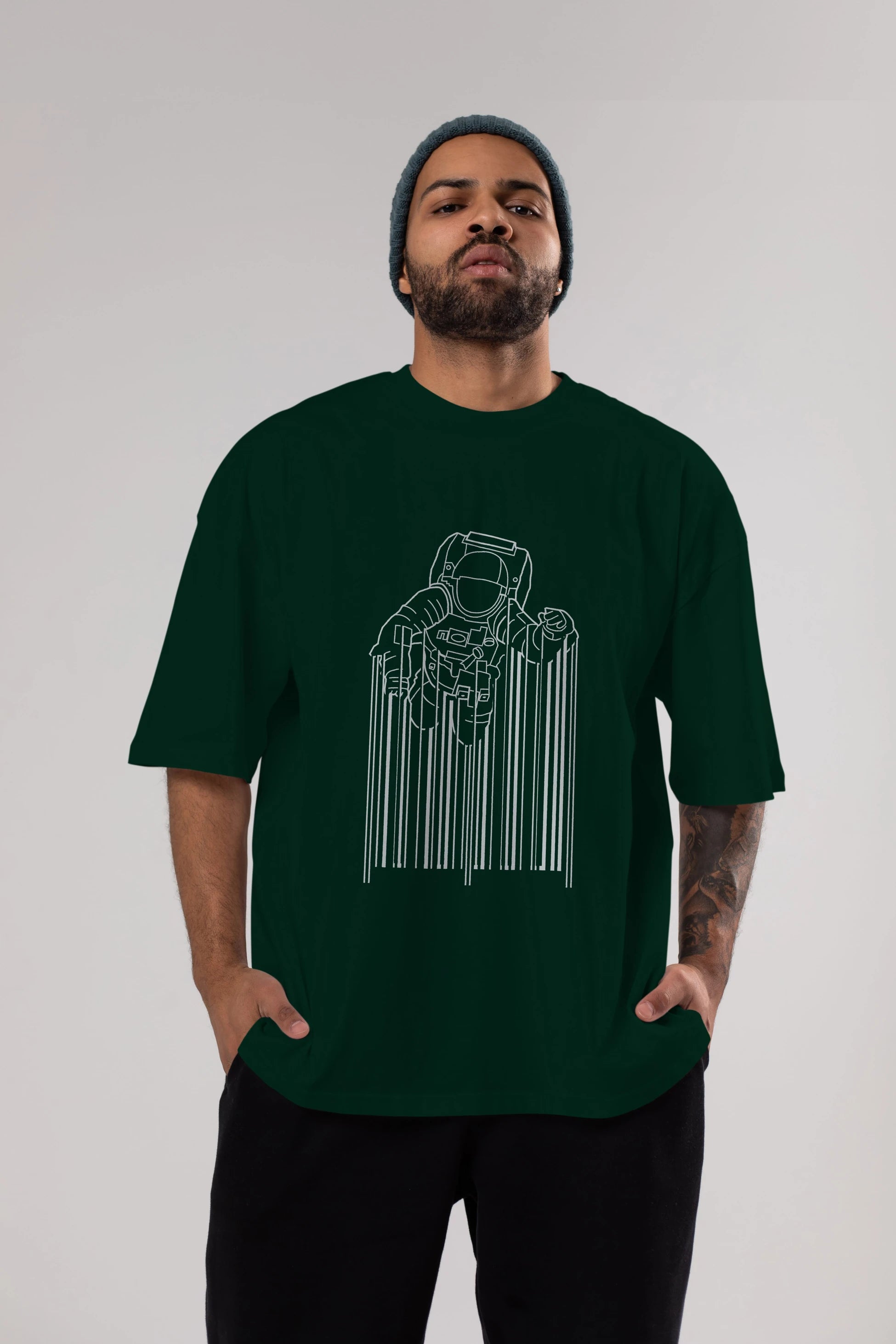 Astrocode Ön Baskılı Oversize t-shirt %100 pamuk Erkek Kadın Unisex