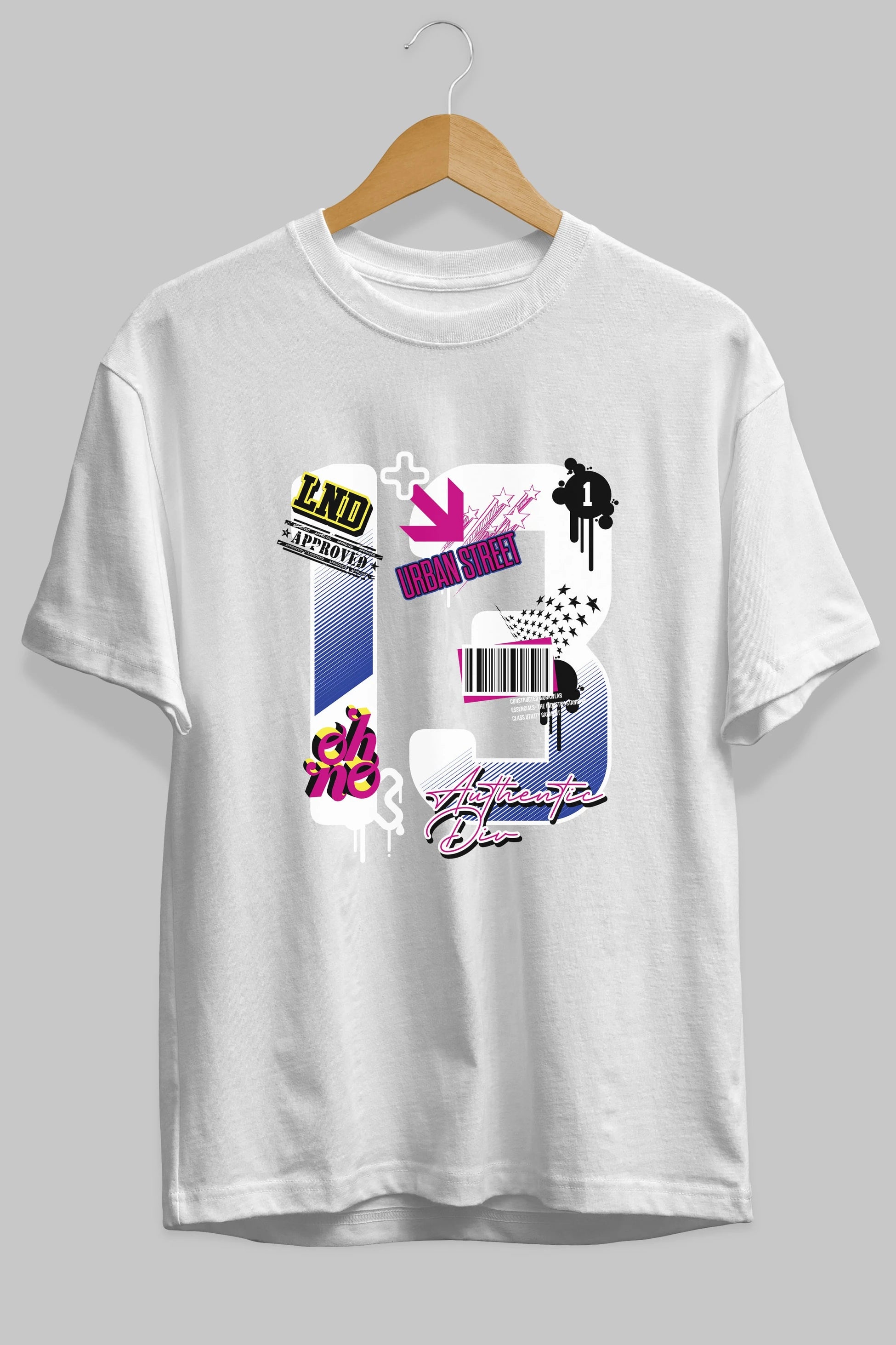 Urban Street 13 Ön Baskılı Oversize t-shirt Erkek Kadın Unisex