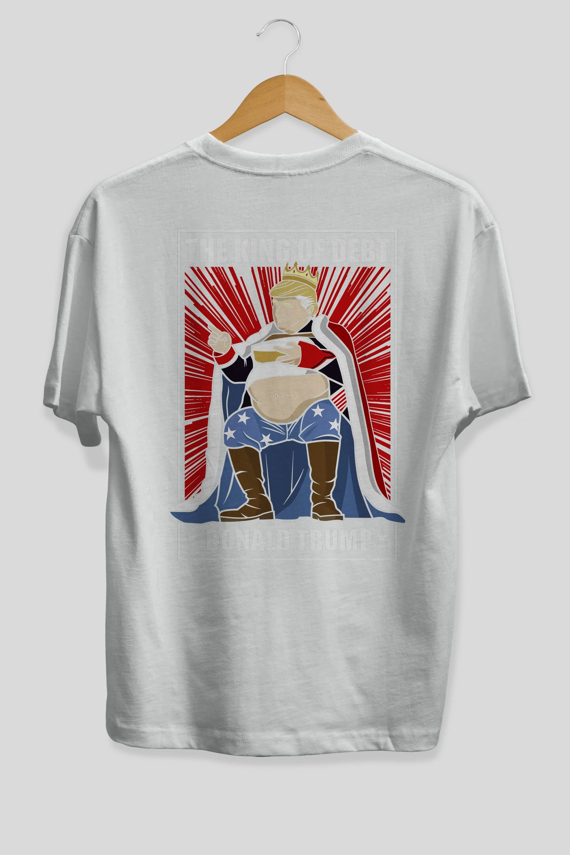 Trump King Arka Baskılı Oversize t-shirt Erkek Kadın Unisex %100 Pamuk tişort