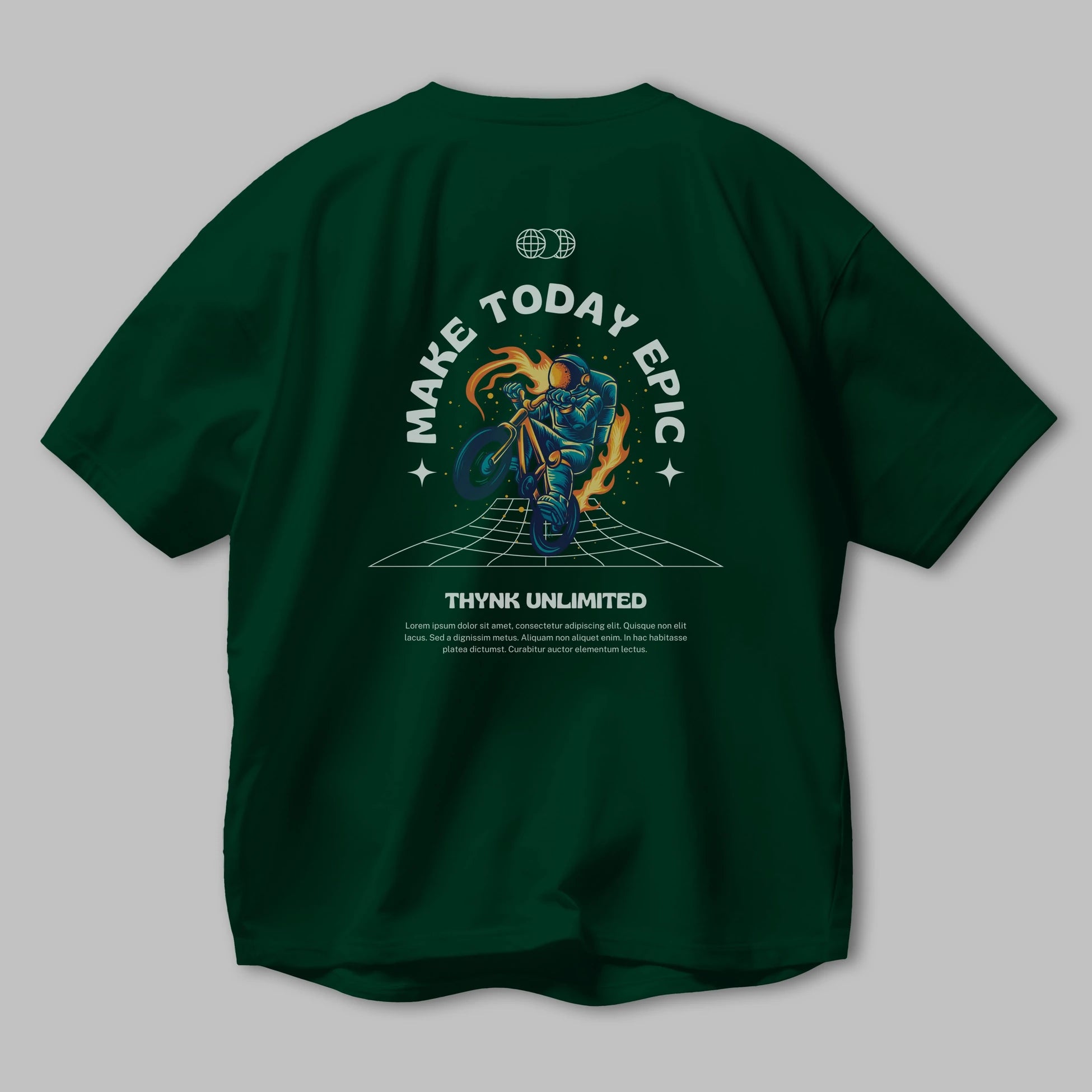 Make Today Epic Arka Baskılı Oversize t-shirt Erkek Kadın Unisex
