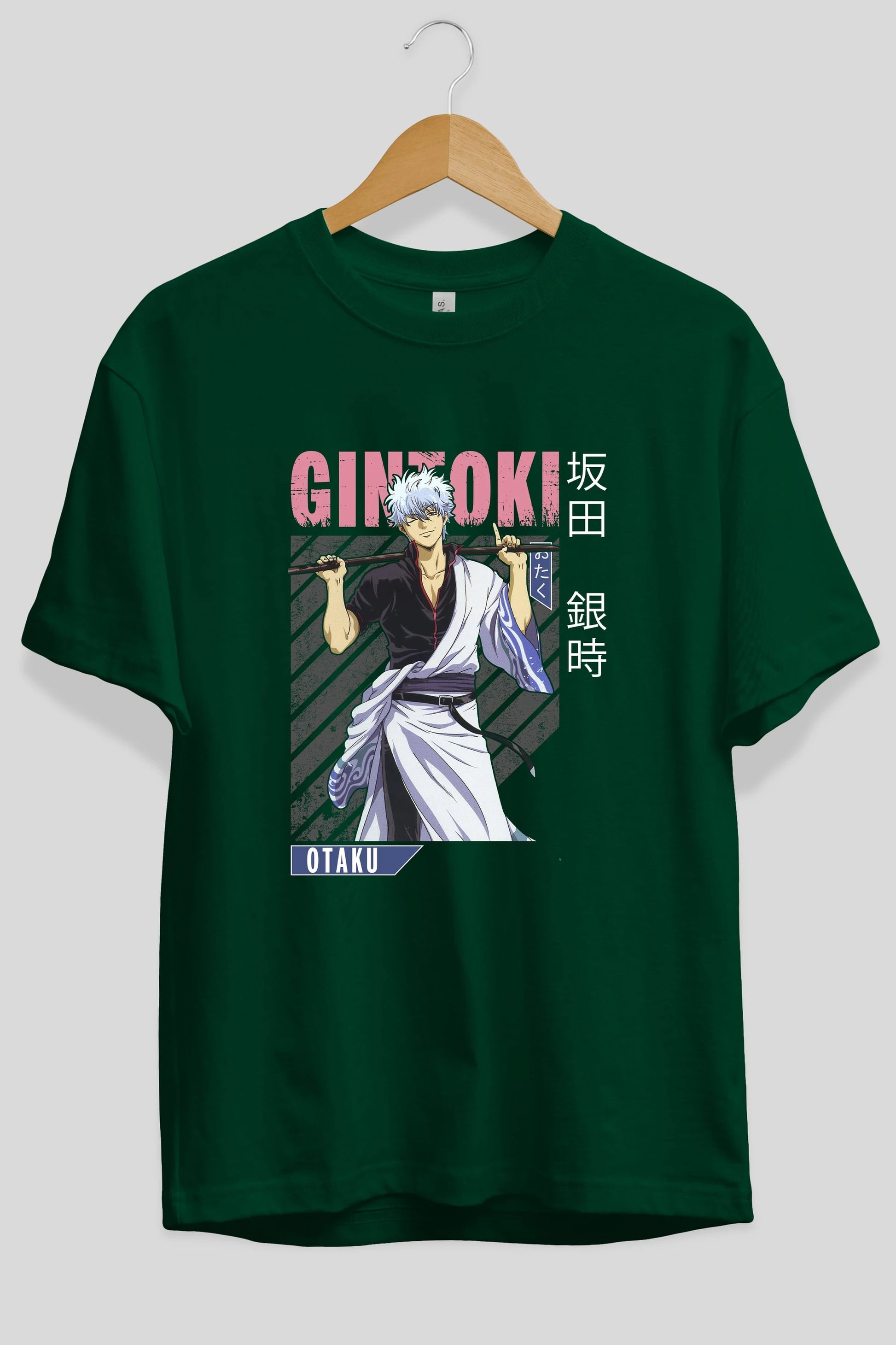 Gintoki Sakata GINTAMA 3 Anime Ön Baskılı Oversize t-shirt %100 pamuk Erkek Kadın Unisex