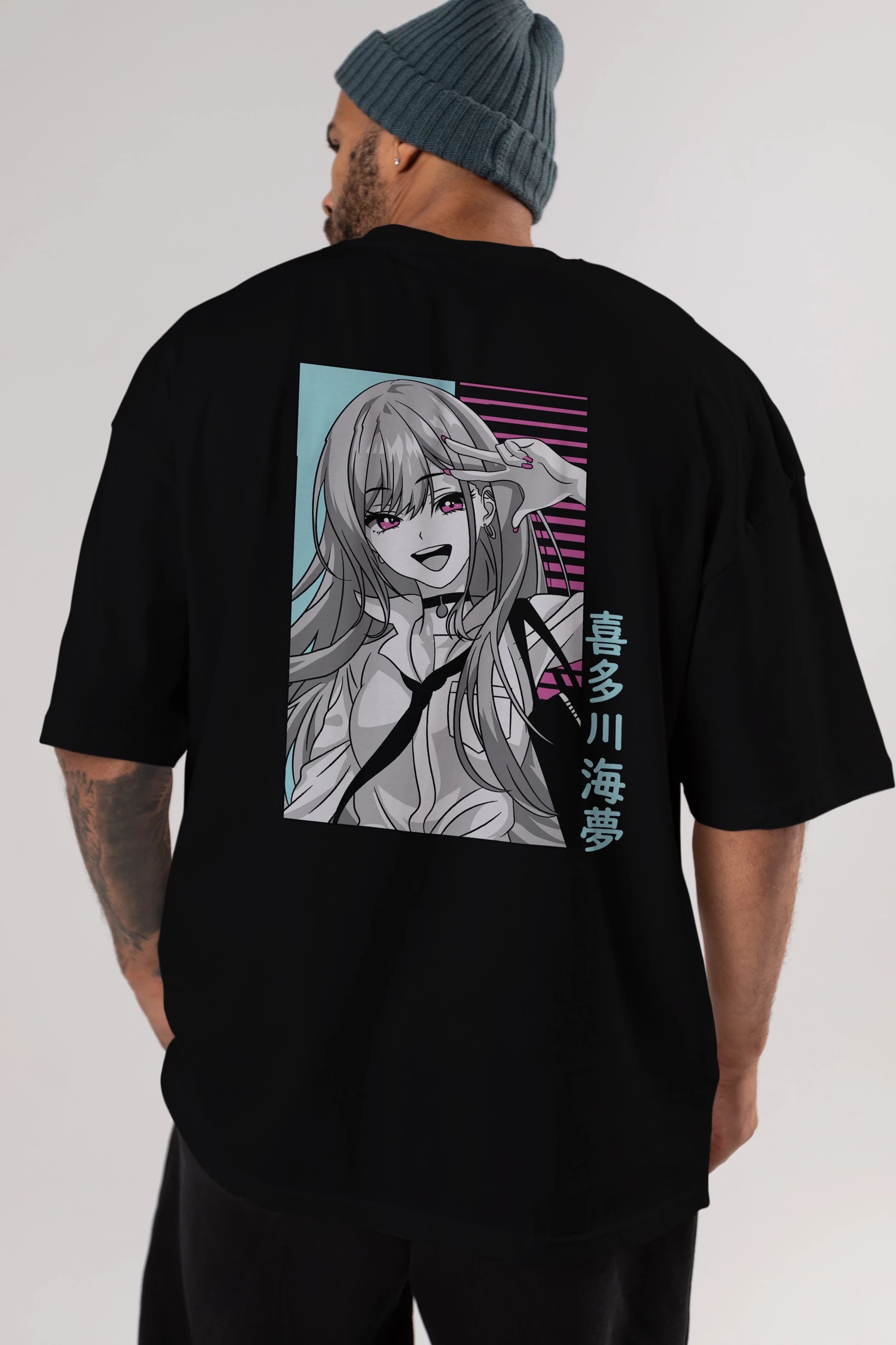 Marin Kitagawa 1 Anime Arka Baskılı Oversize t-shirt Erkek Kadın Unisex