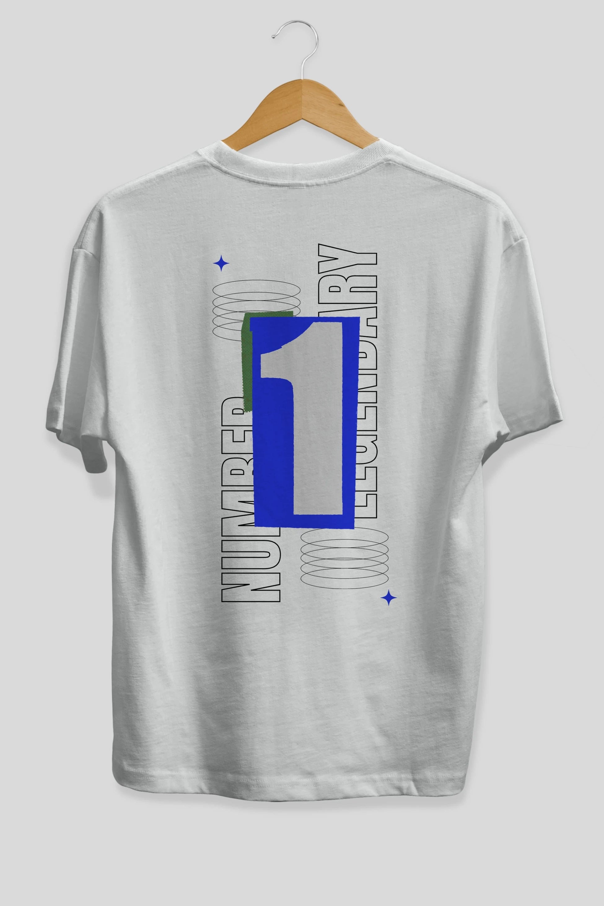 Number 1 Yazılı Arka Baskılı Oversize t-shirt Erkek Kadın Unisex
