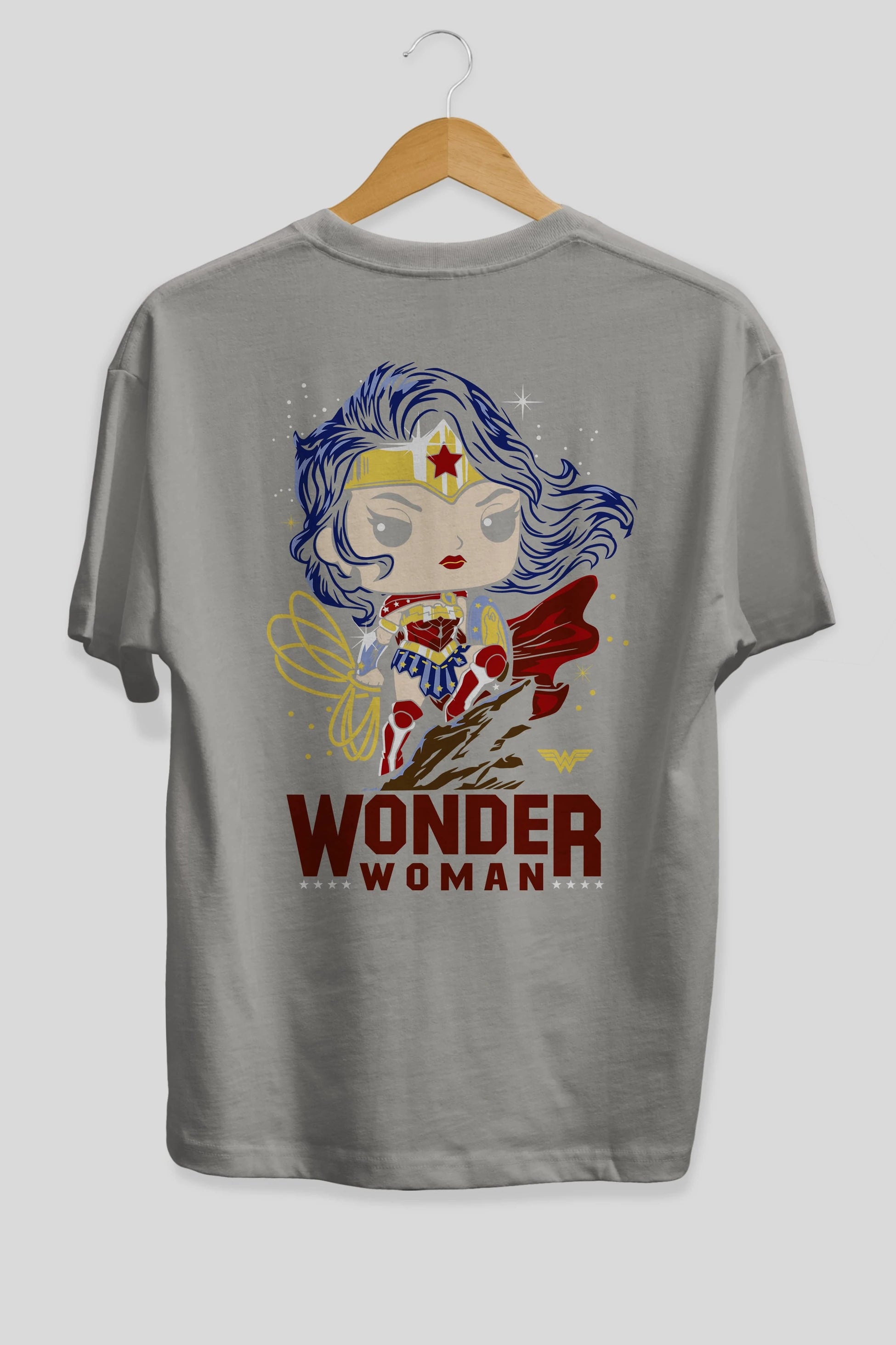 Wonder Woman (2) Arka Baskılı Oversize t-shirt Erkek Kadın Unisex %100 Pamuk Bisiklet Yaka tişort