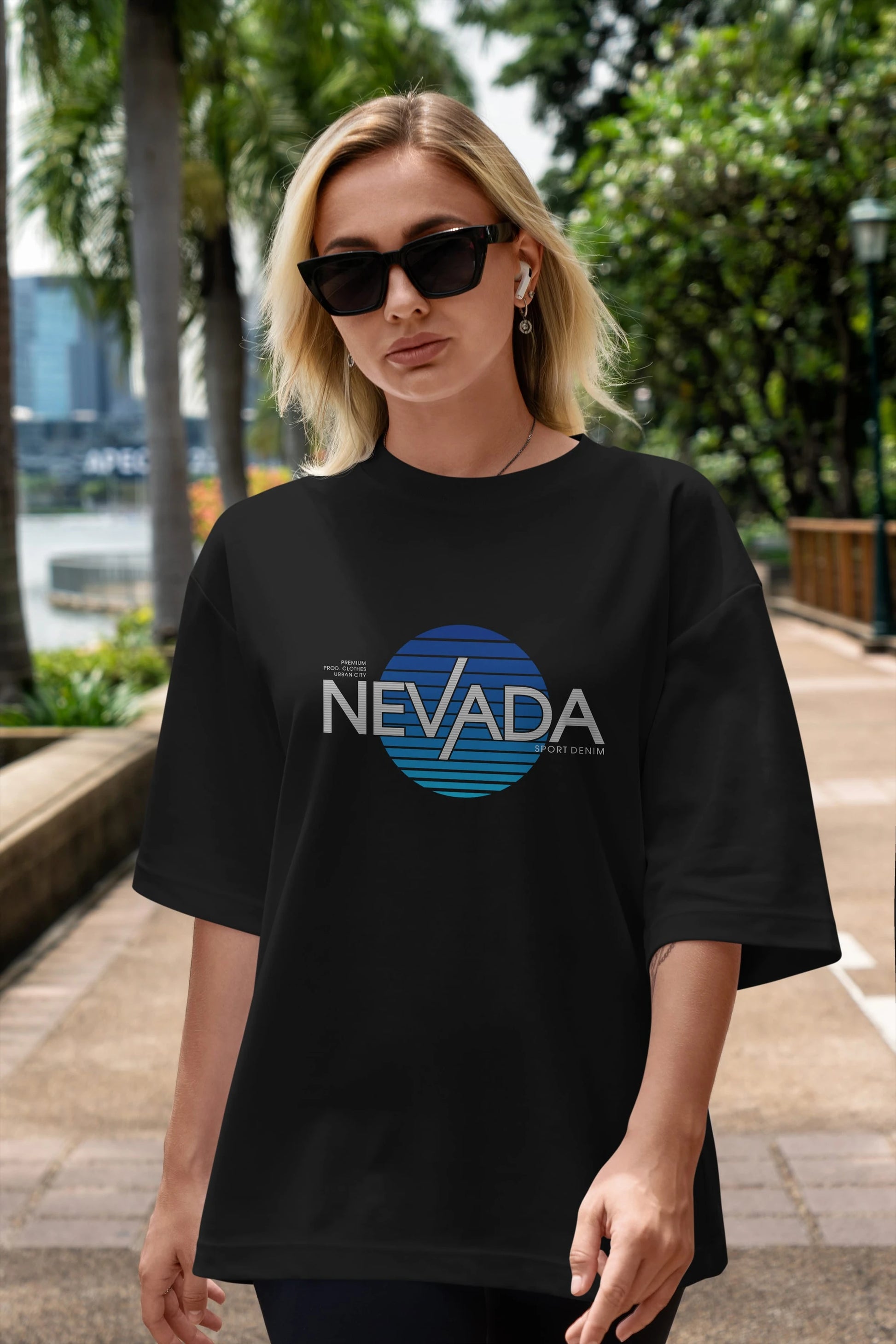 Nevada Ön Baskılı Oversize t-shirt Erkek Kadın Unisex