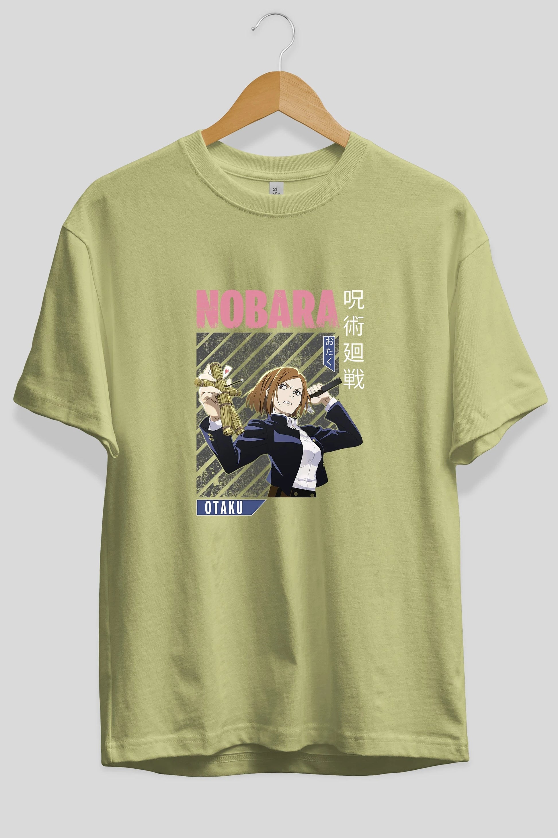 Nobara Kugisaki 6 Anime Ön Baskılı Oversize t-shirt %100 pamuk Erkek Kadın Unisex