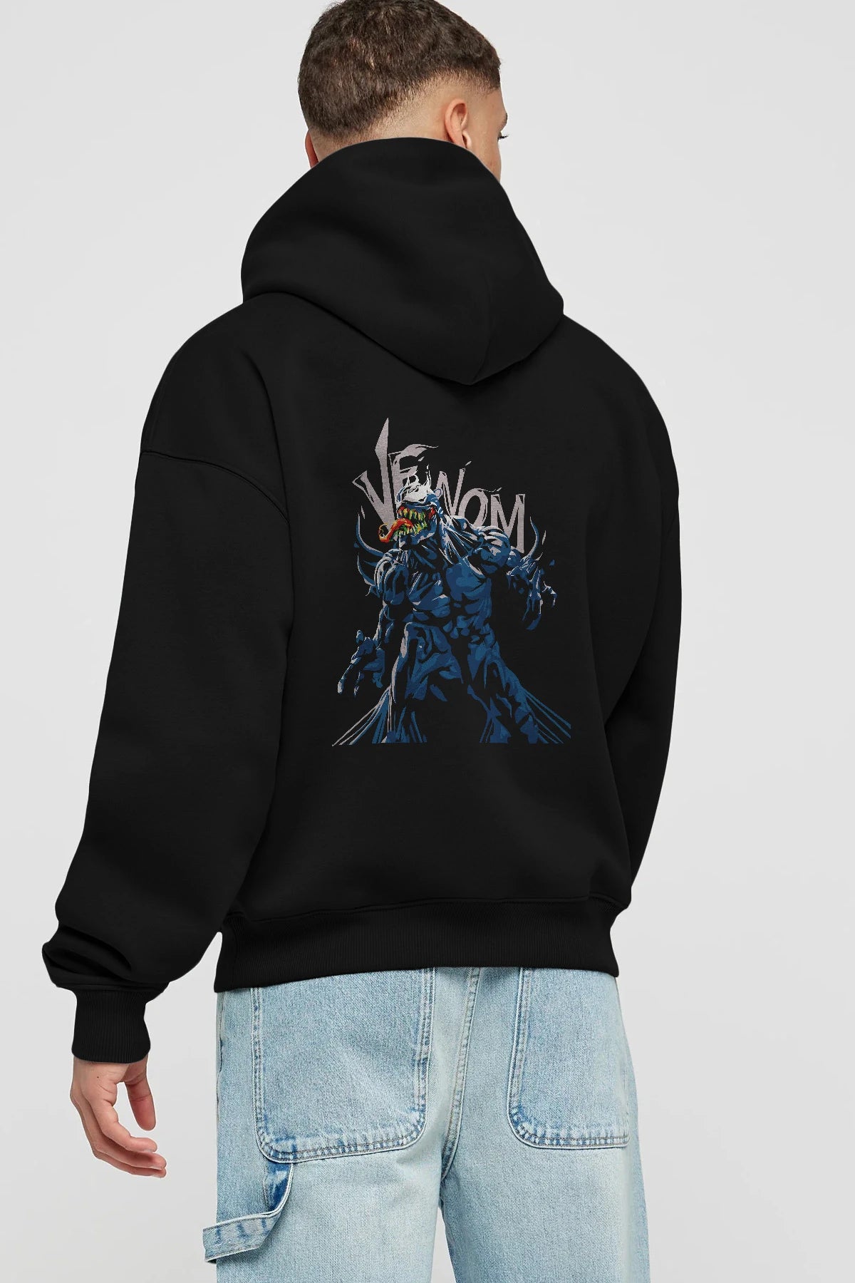 Venom (8) Arka Baskılı Hoodie Oversize Kapüşonlu Sweatshirt Erkek Kadın Unisex