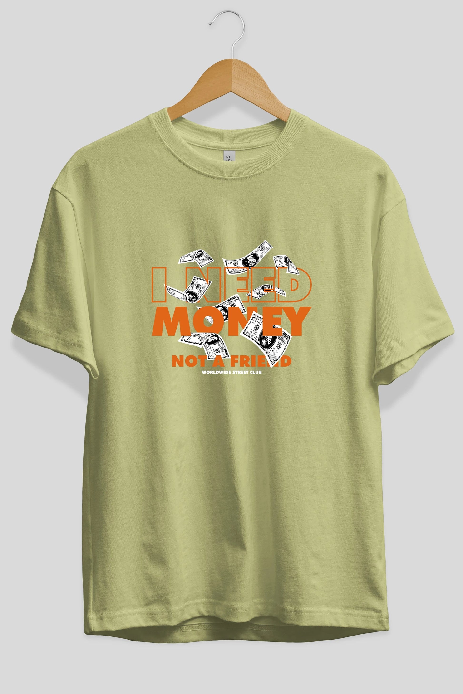 I Need Money Ön Baskılı Oversize t-shirt Erkek Kadın Unisex