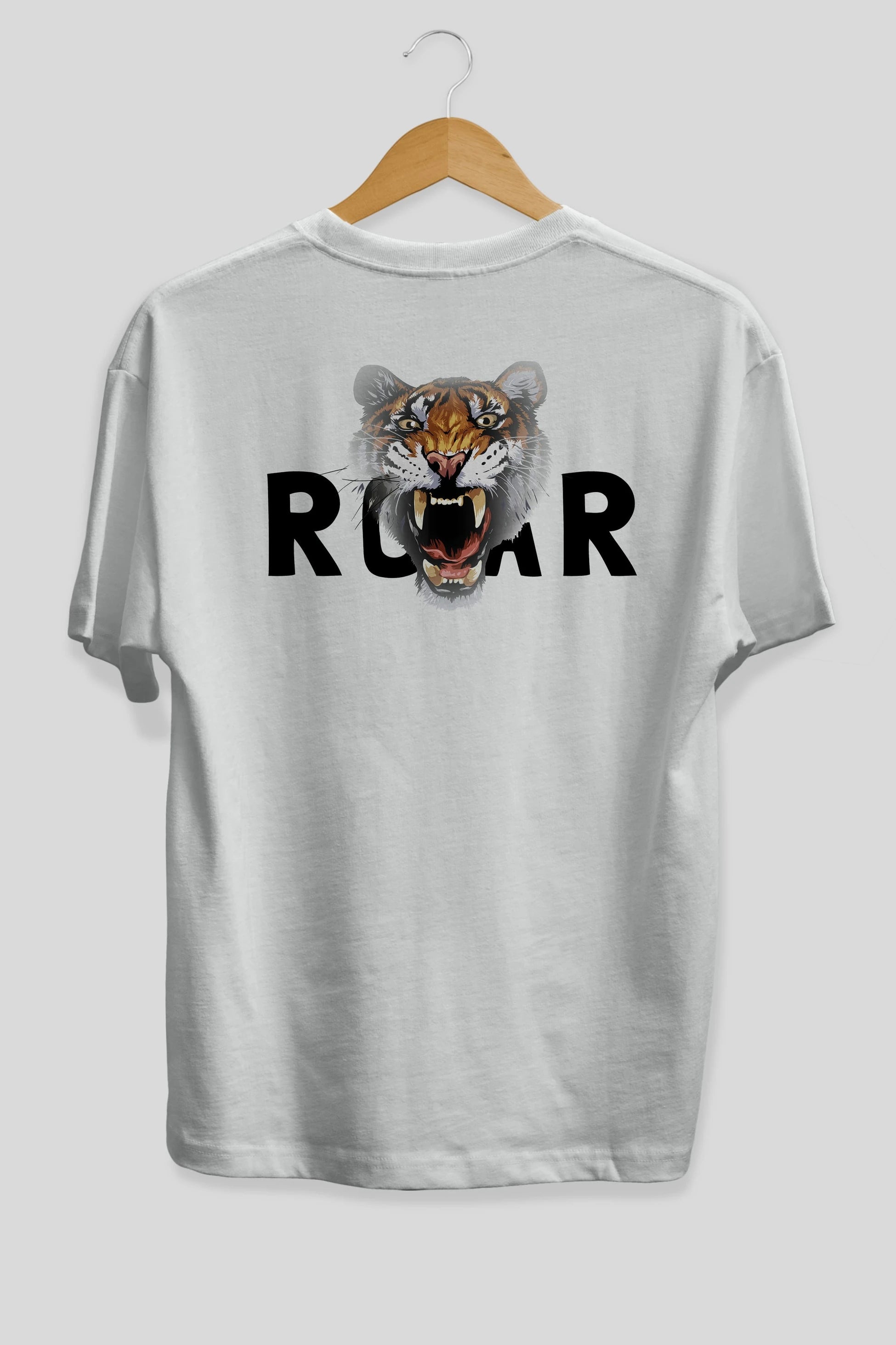 Teddy Bear Roar Arka Baskılı Oversize t-shirt Erkek Kadın Unisex %100 Pamuk