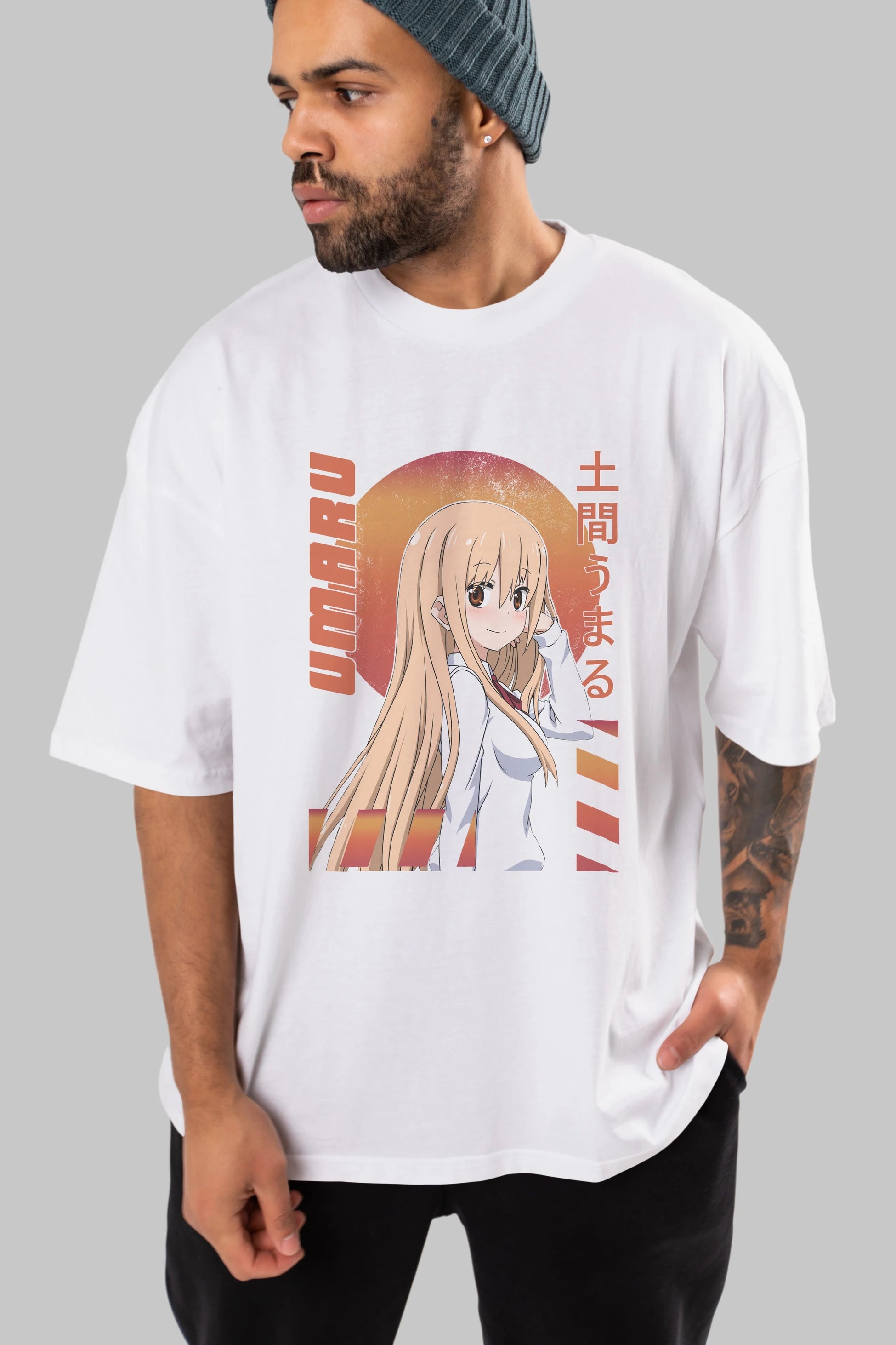 Umaru Doma 5 Anime Ön Baskılı Oversize t-shirt %100 pamuk Erkek Kadın Unisex