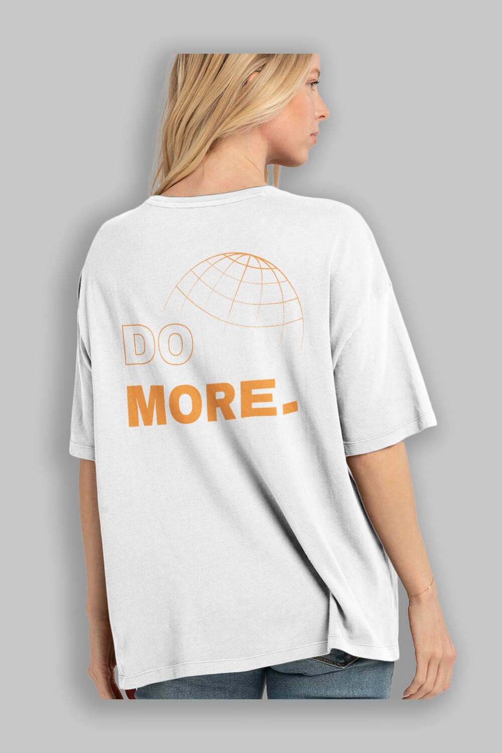 Do More Yazılı Arka Baskılı Oversize t-shirt Erkek Kadın Unisex